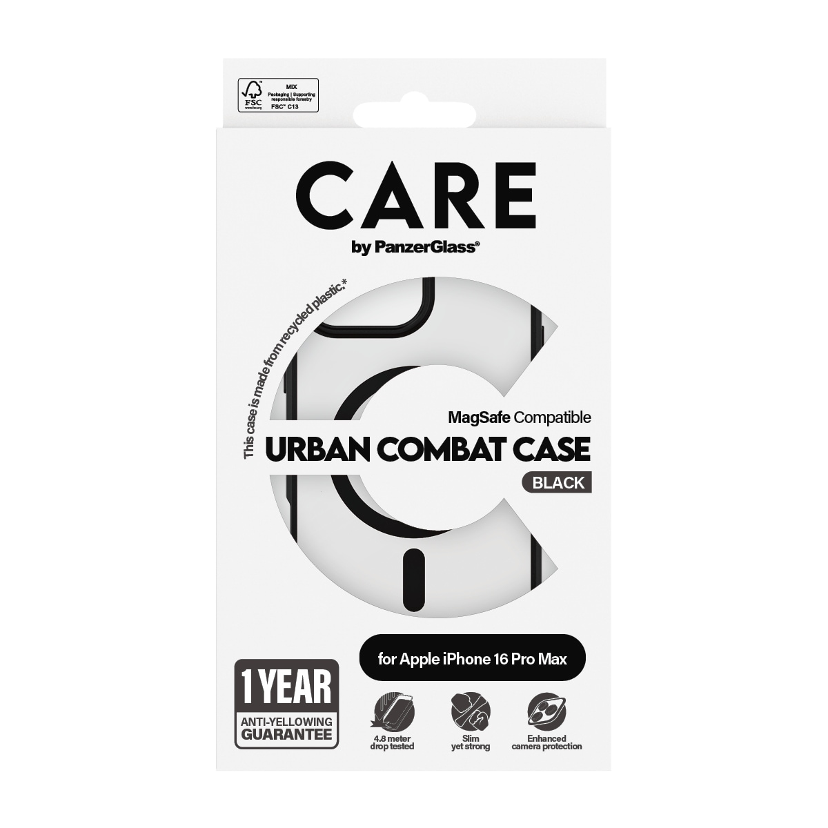 CARE by PanzerGlass Handyhülle »Urban Combat Case mit MagSafe für Apple iPhone 16 Pro Max« Backcover, Schutzhülle, Handyschutzhülle, Case, Schutzcase, stossfest