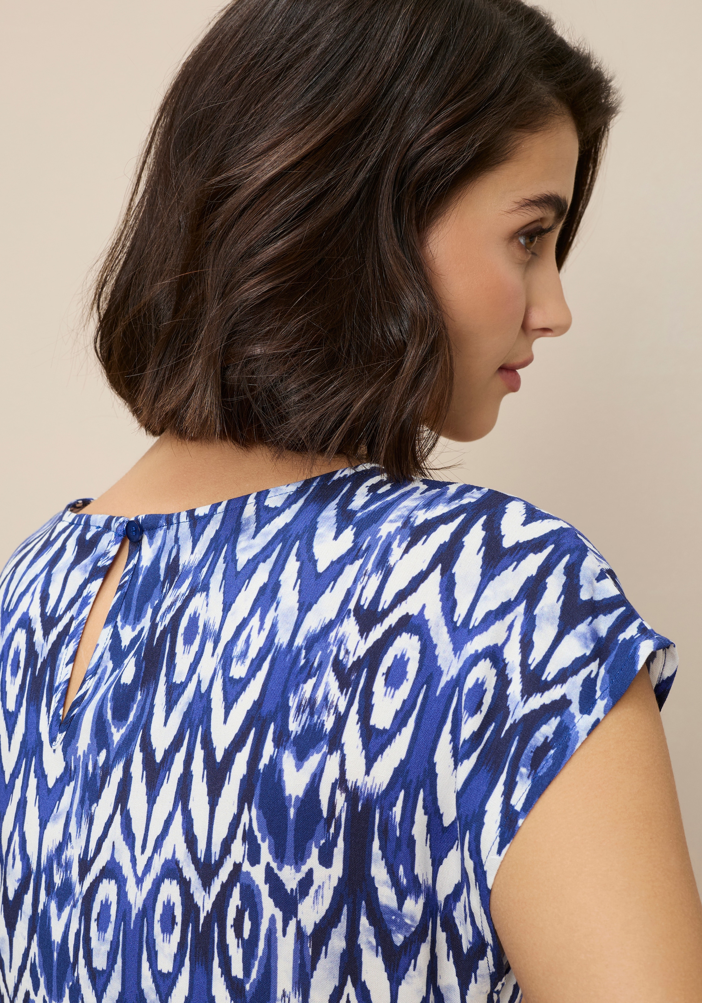 Tamaris Chemisier à chemise mit abgerundetem Saum