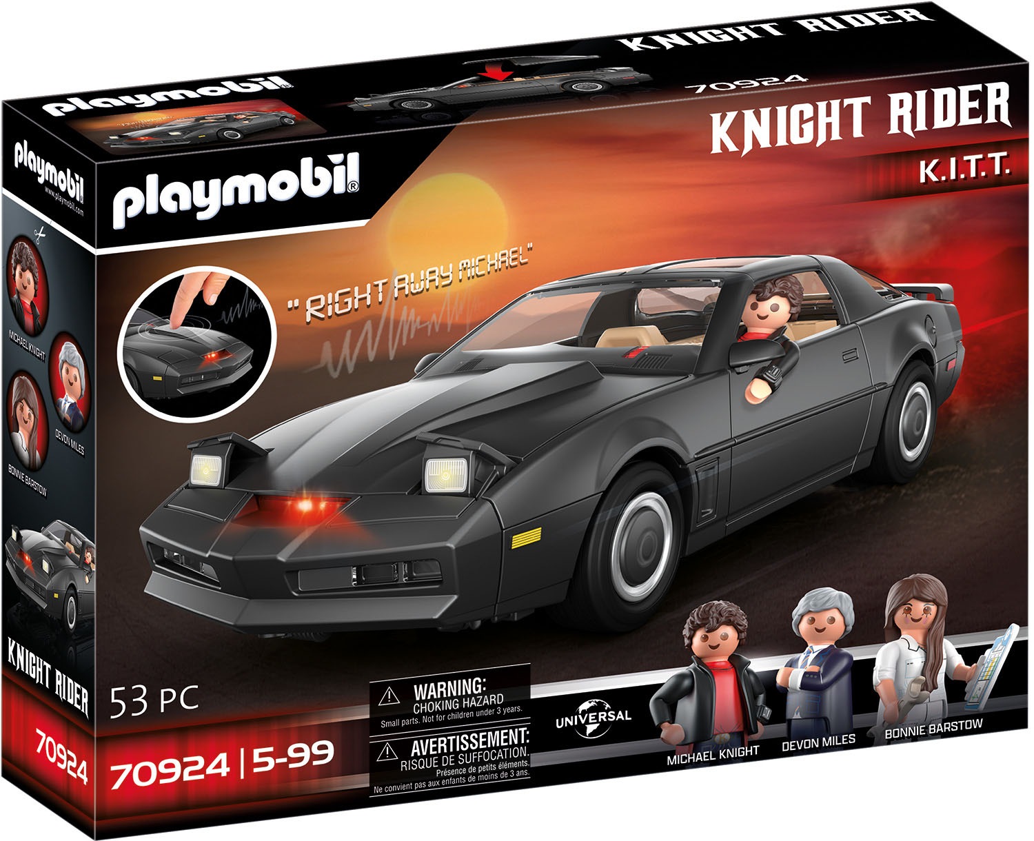 Image of Playmobil® Konstruktions-Spielset »Knight Rider - K.I.T.T. (70924)«, (53 St.), Made in Germany bei Ackermann Versand Schweiz