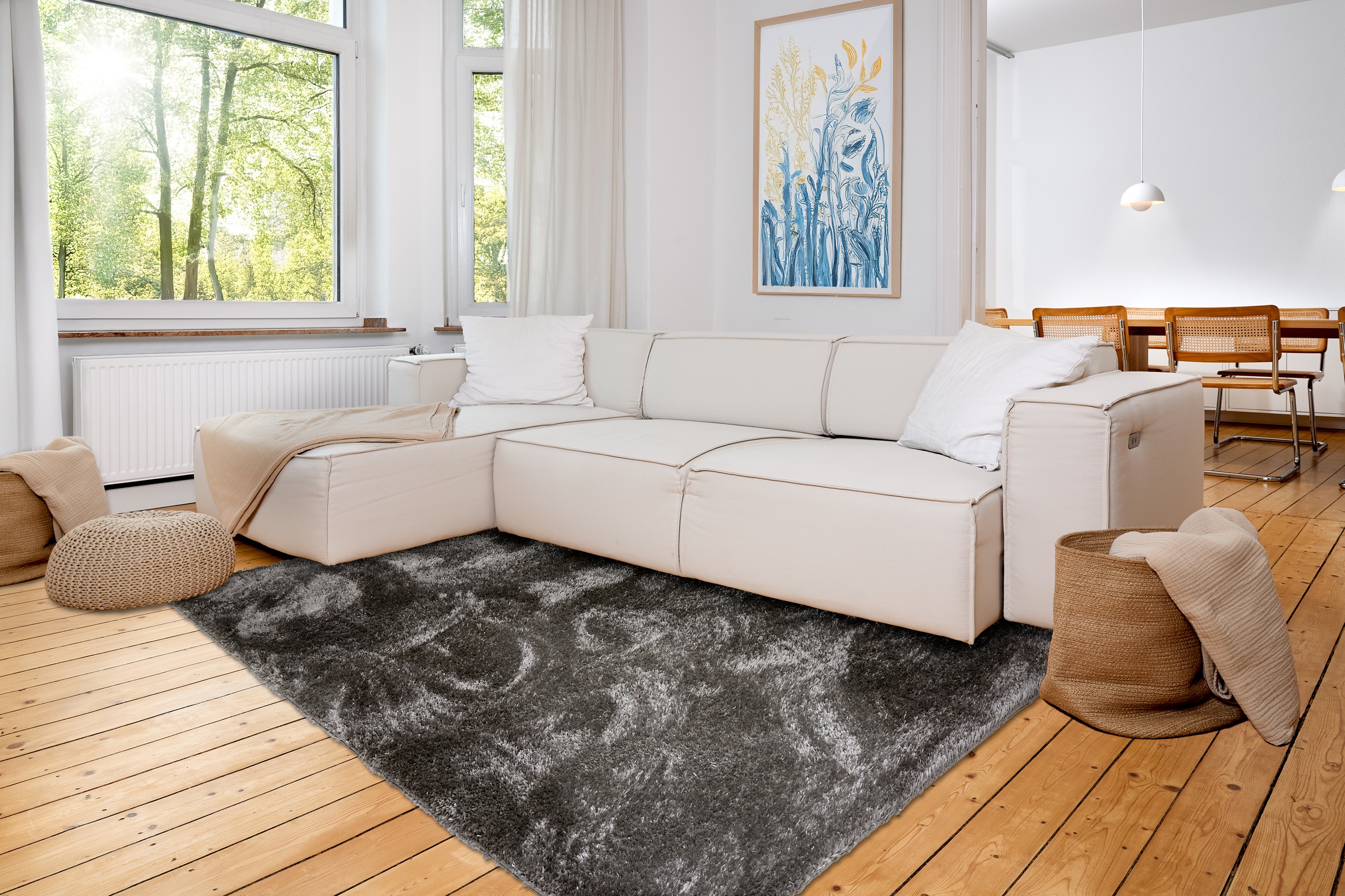 ASTRA Hochflor-Teppich »Paulie 250« rechteckig 25 mm Höhe weicher Langflor, Shaggy, Wohnzimmer, Schlafzimmer