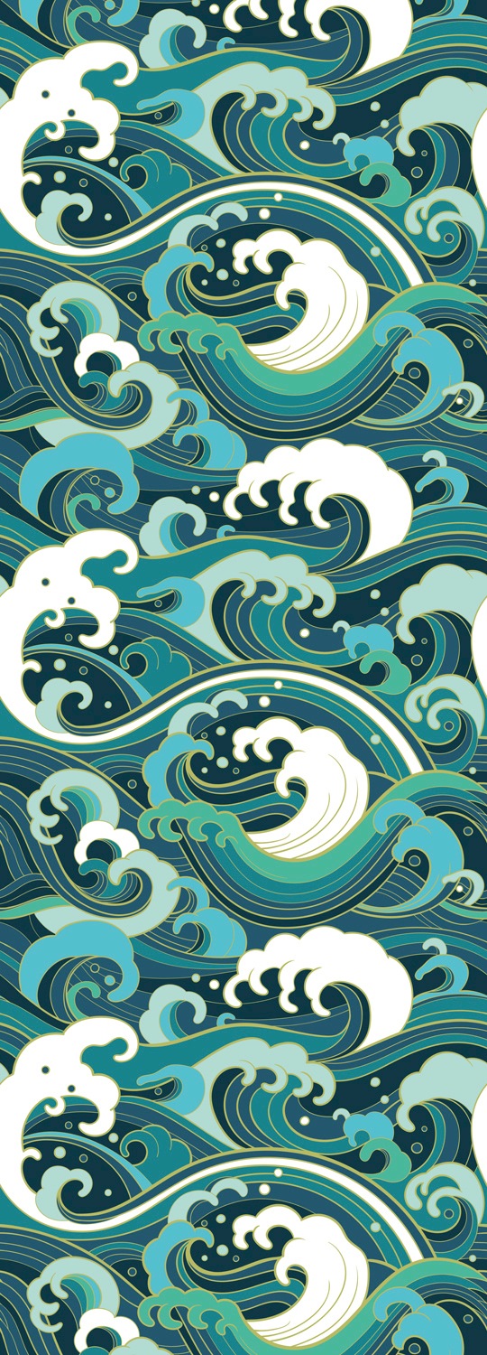 Image of queence Vinyltapete "Gesa" Meer Motiv Strand bedruckt gemustert naturalistisch glatt 90x250cm, selbstklebend, kinderleichte Anbringung, Sticker
