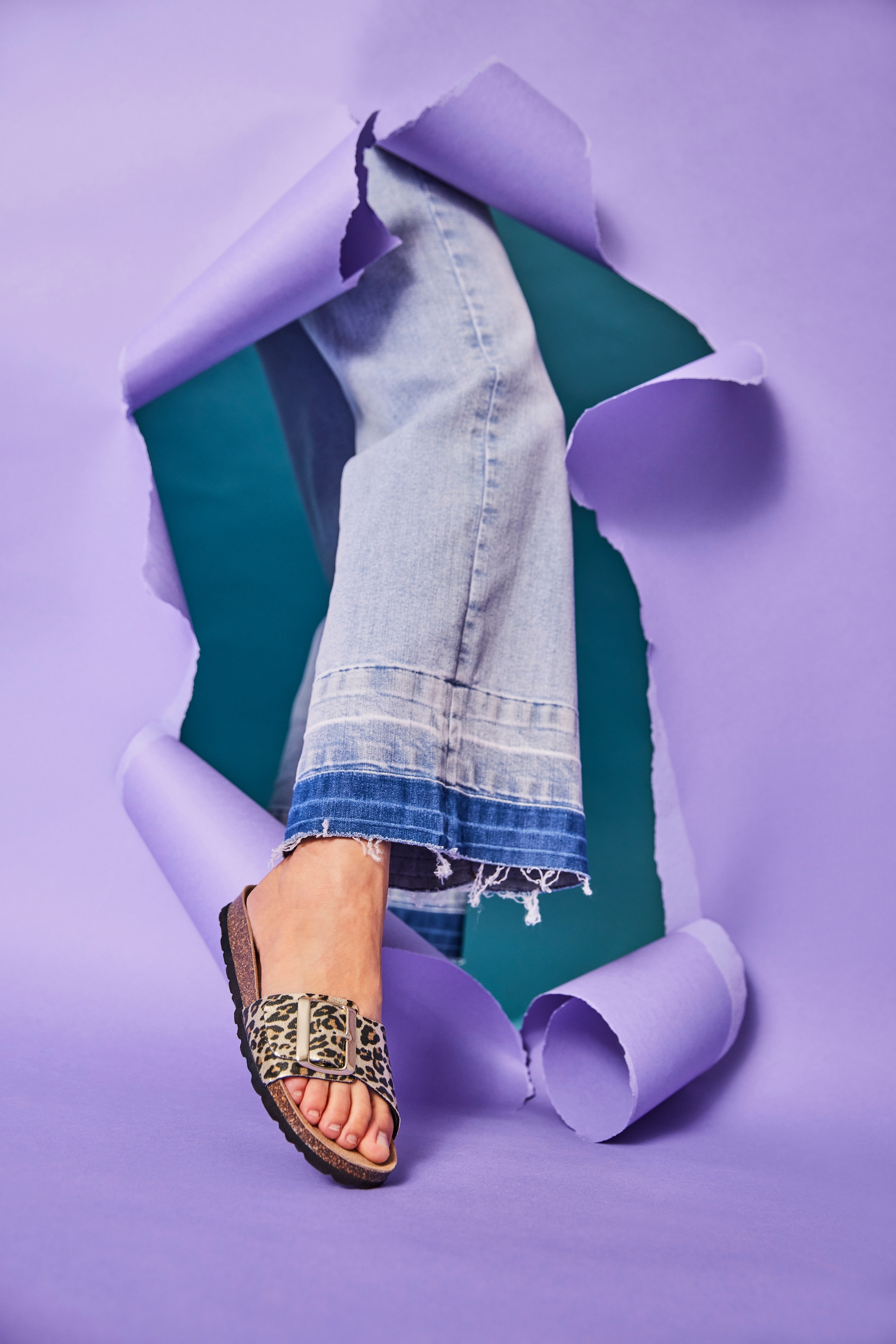 Aniston SHOES Pantolette  , Strandschuh, Sommerschuh, Urlaubschuh, leo - NEUE KOLLEKTION