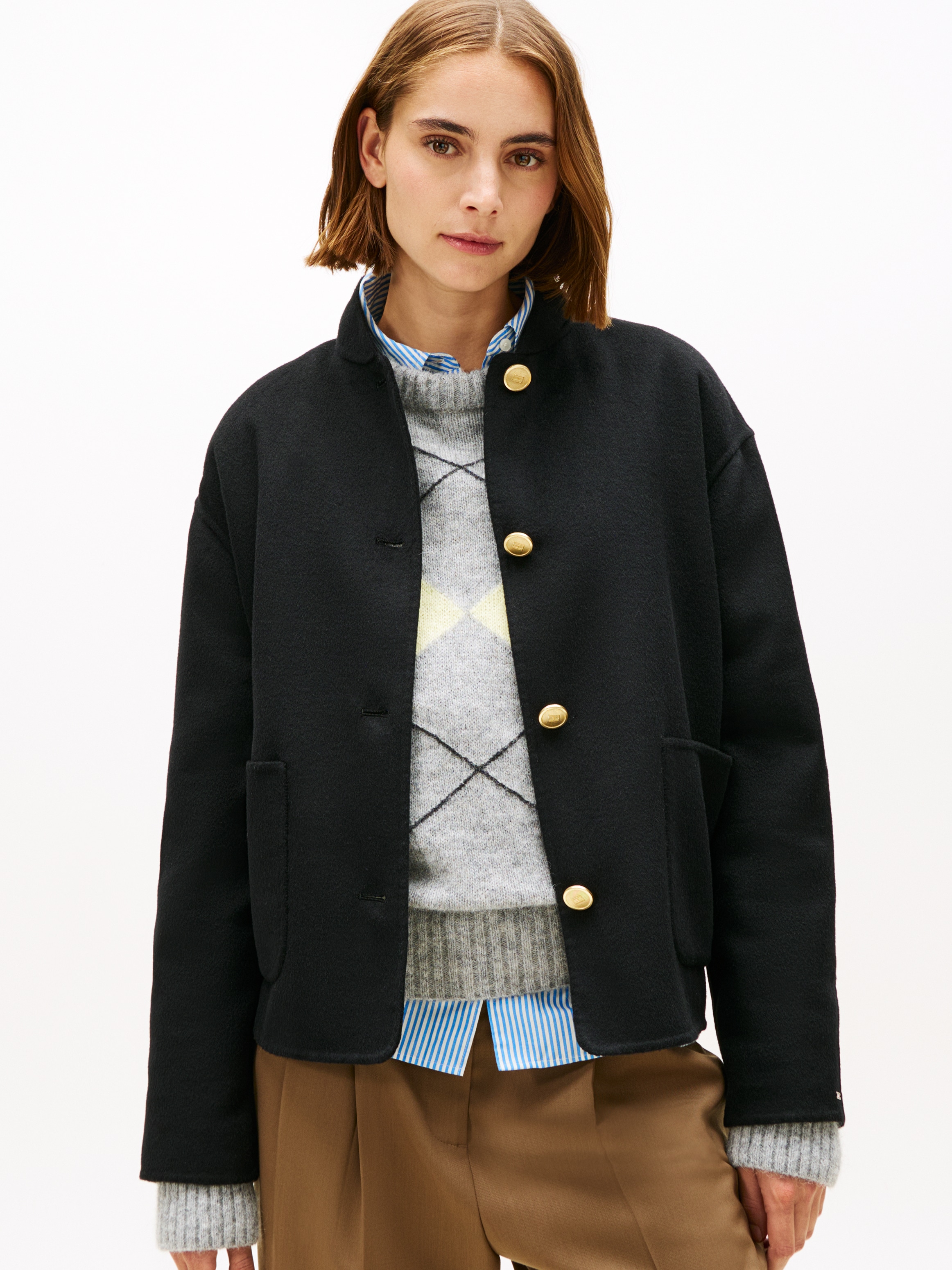 Image of Tommy Hilfiger Bomberjacke "DF WOOL SHORT BOMBER" mit Wolle