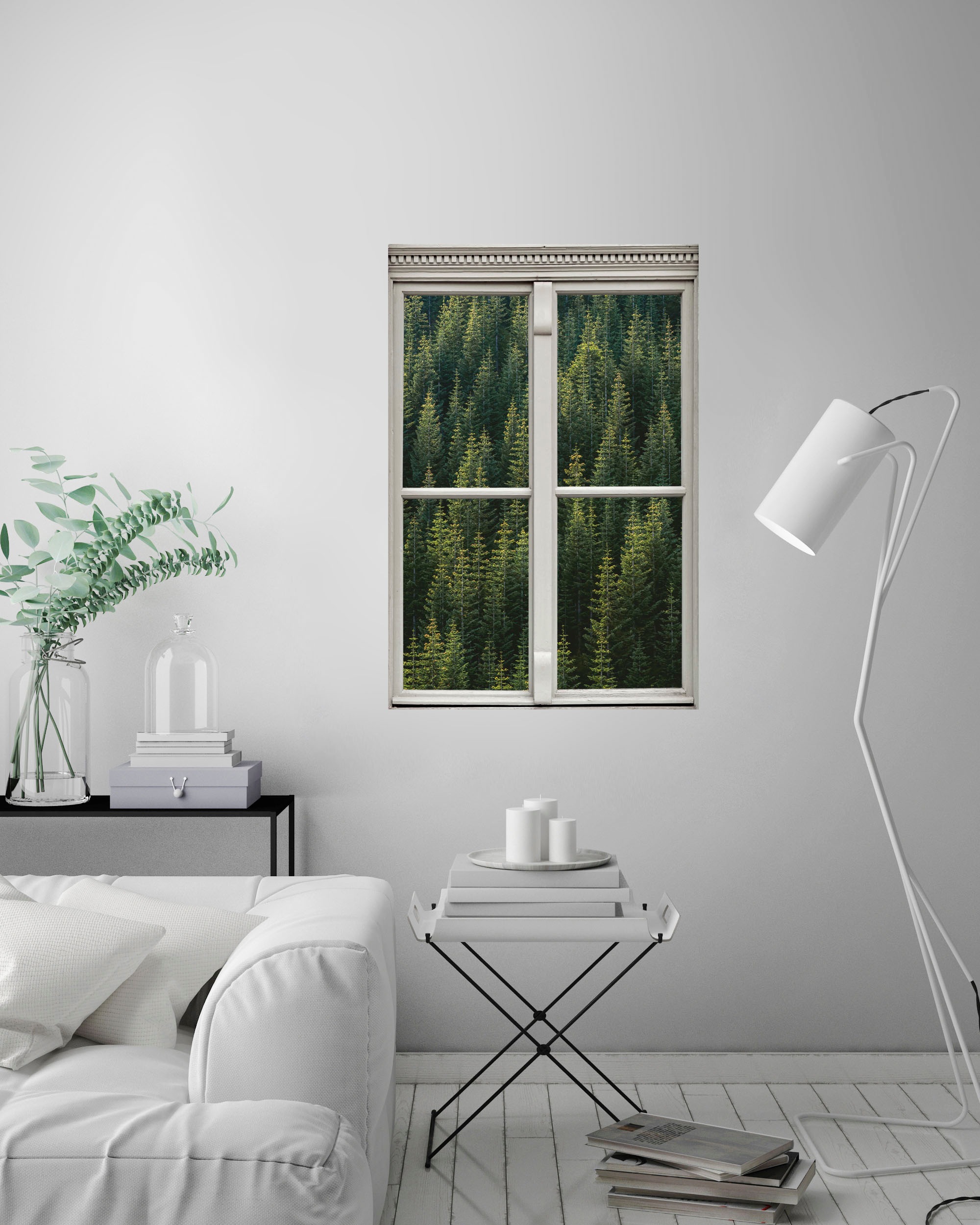 queence Wandsticker »Bäume«, Wandsticker, Wandbild, selbstklebend, 3D, Fenster