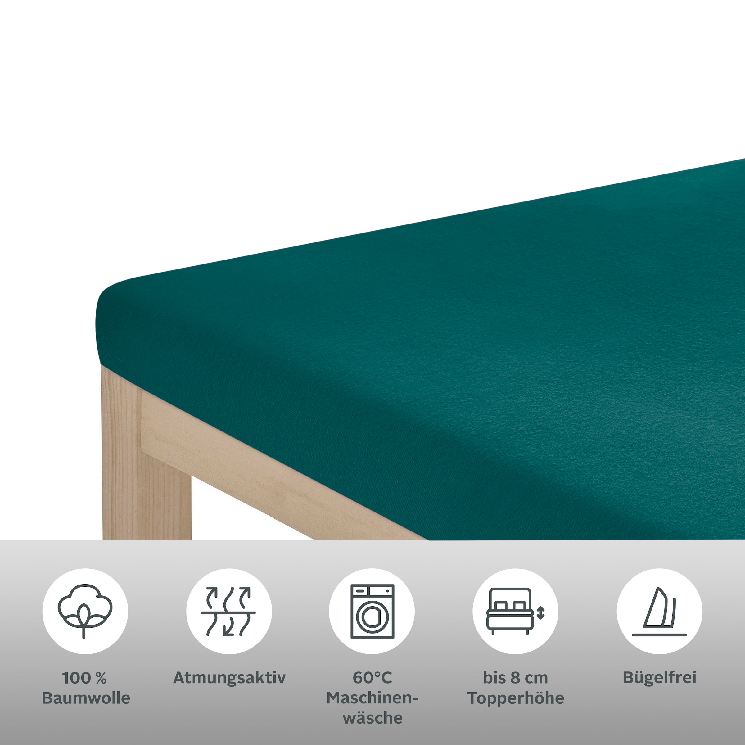 GOODproduct Spannbettlaken »Physalis Topper COMFORT« bis 10 cm Höhe, Bettlaken, Laken, in Comfort & Premium Qualität