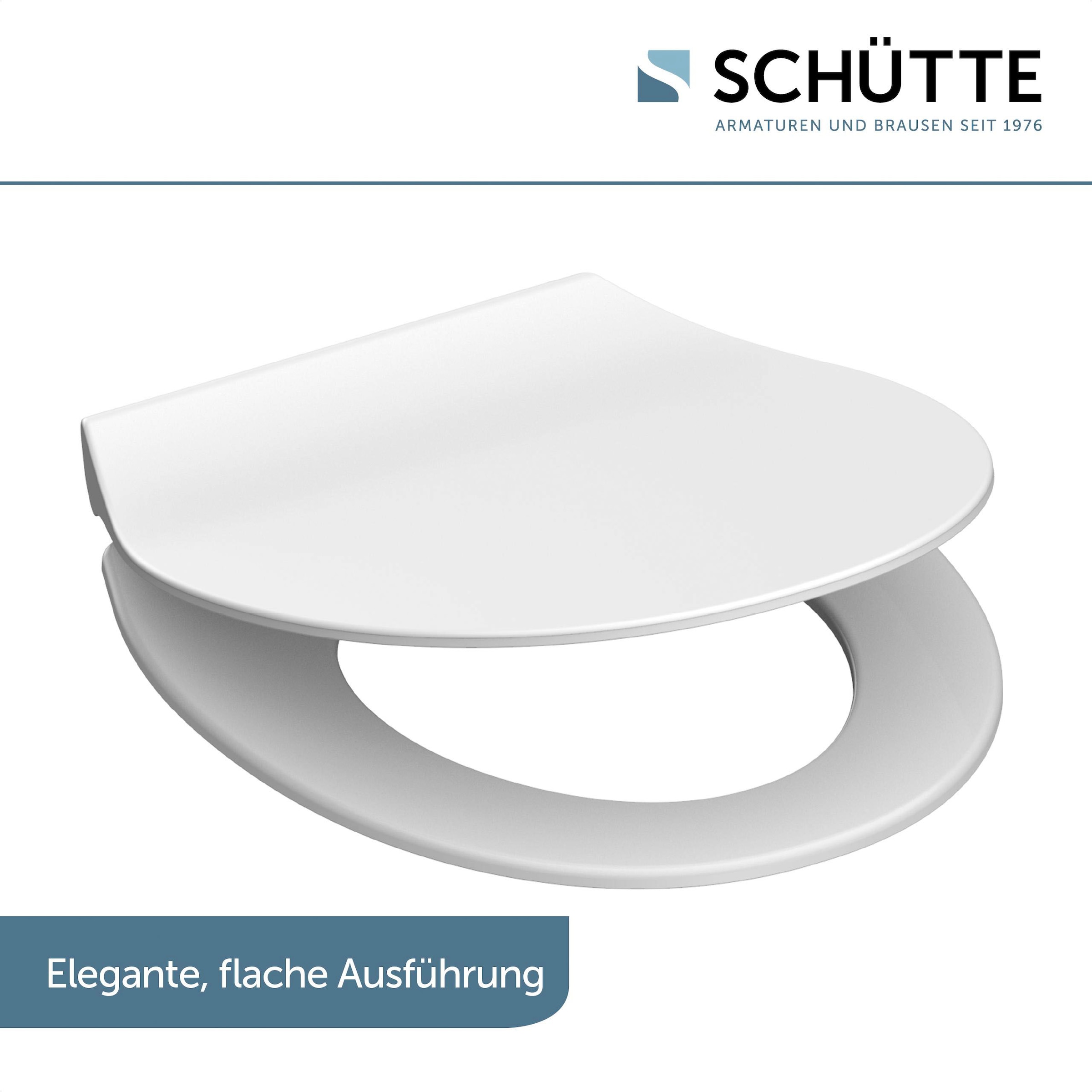 Schütte WC-Sitz »SLIM«, Duroplast, Absenkautomatik, Schnellverschluss, besonders flache Form