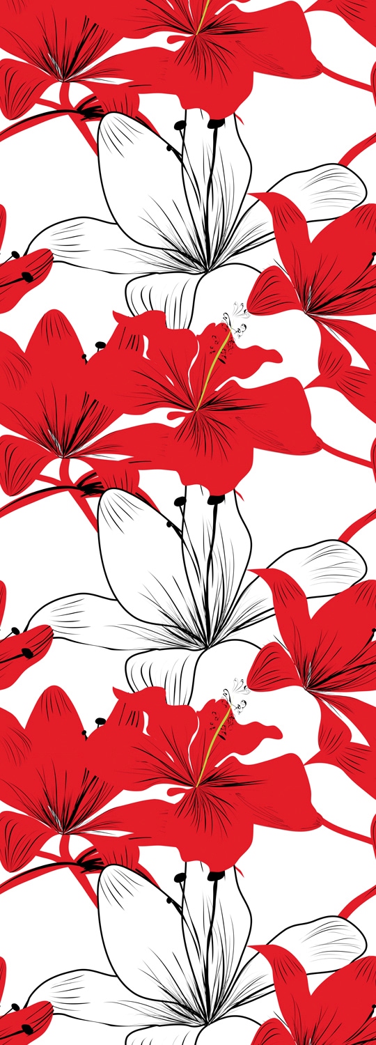 Image of queence Vinyltapete "Felizitas" Motiv bedruckt botanisch floral gemustert natürlich glatt 90x250cm, selbstklebend, kinderleichte Anbringung, Sticker