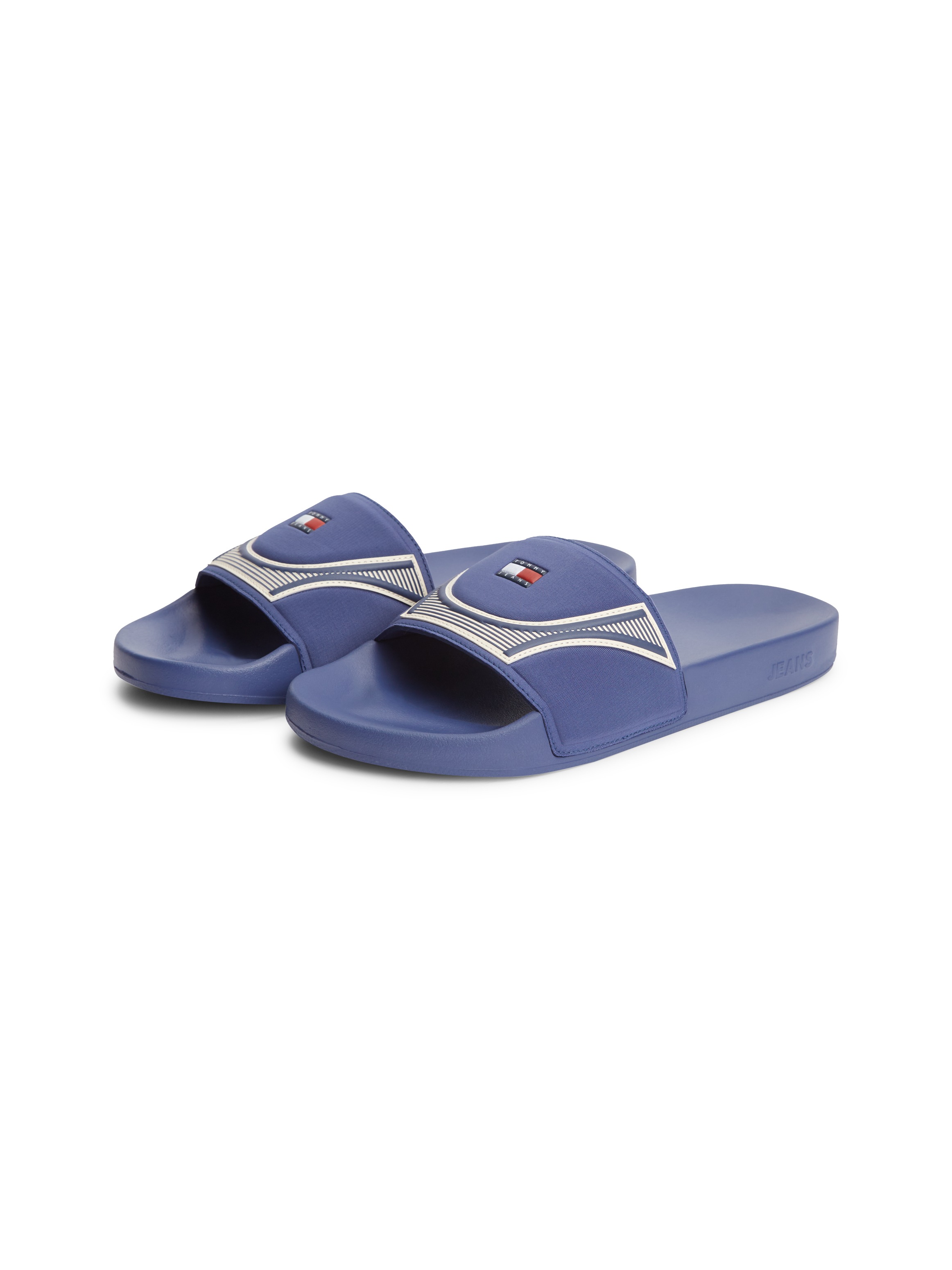 Image of Tommy Jeans Pantolette "TOMMY JEANS SEASONAL POOL SLIDE" Poolslides, Sommerschuh, Schlupfschuh mit Kontrastbesätzen