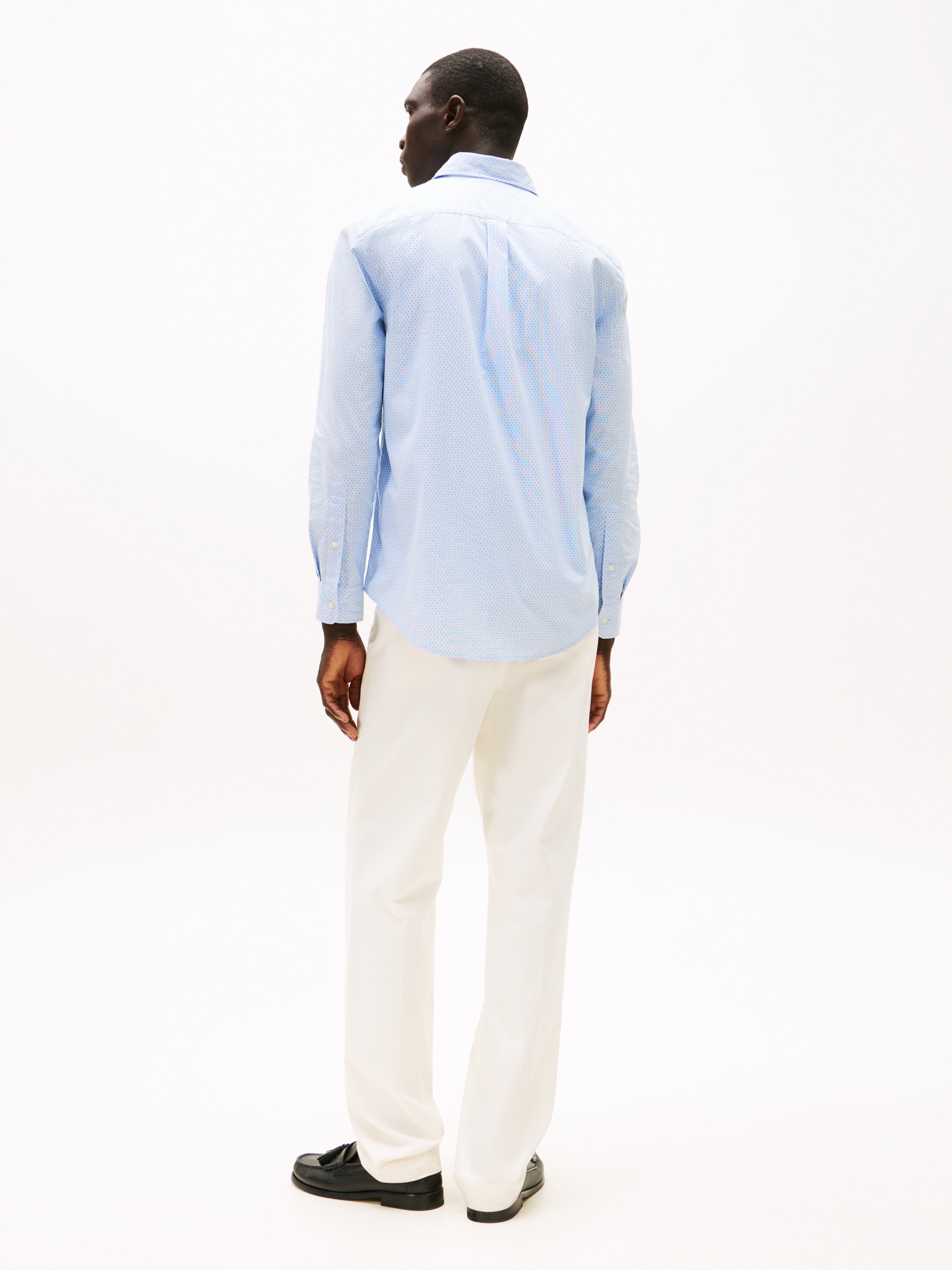 Tommy Hilfiger Langarmhemd »FLEX POPLIN MINI PRINT RF SHIRT«, regular fit, Kentkragen