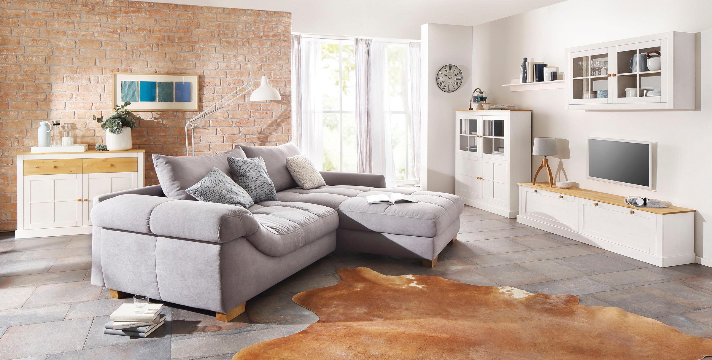 Image of Home affaire Wandregal »Cindy«, aus schönem massivem Kiefernholz, Breite 120 cm bei Ackermann Versand Schweiz