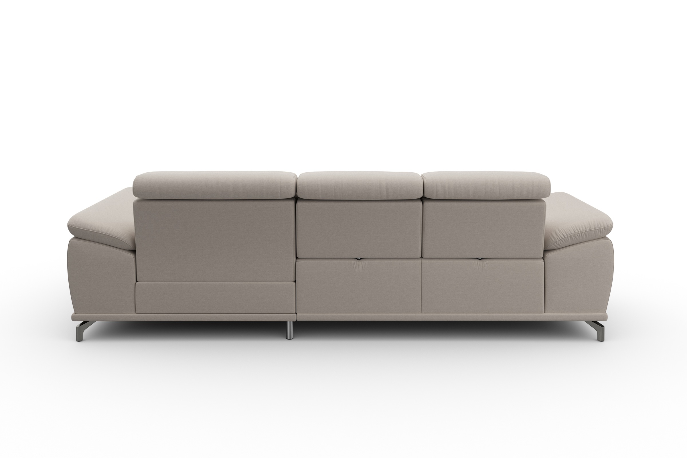 sit&more Ecksofa »Cabrio L-Form, B: 295 cm, mit Sitztiefen-, Arm- & Kopfteilverstellung« 2 Nierenkissen, Federkern, optional Bettfunktion und Stauraum