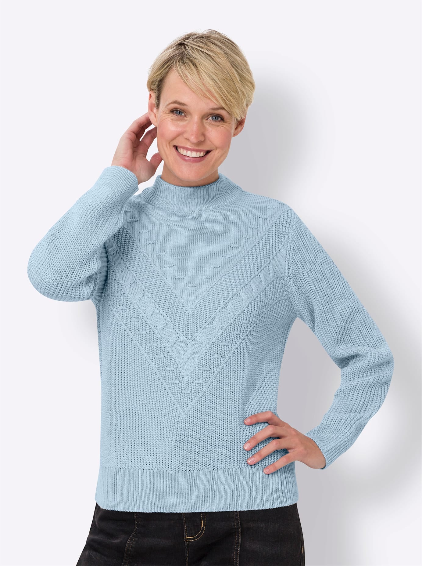 Stehkragenpullover »Langarm-Pullover«