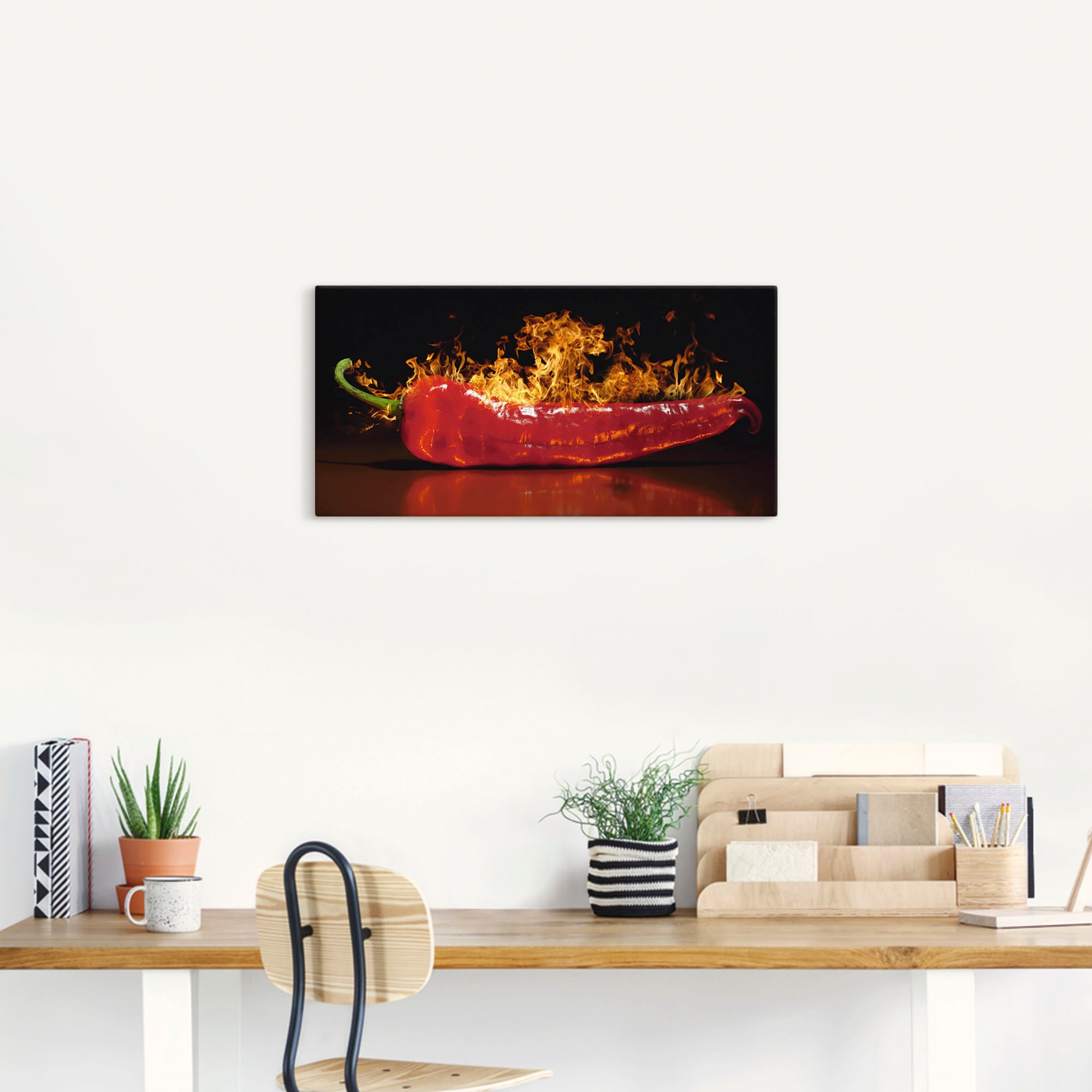 Artland Wandbild »Roter scharfer Chilipfeffer«, Lebensmittel, (1 St.), als Alubild, Outdoorbild, Leinwandbild, Poster, Wandaufkleber