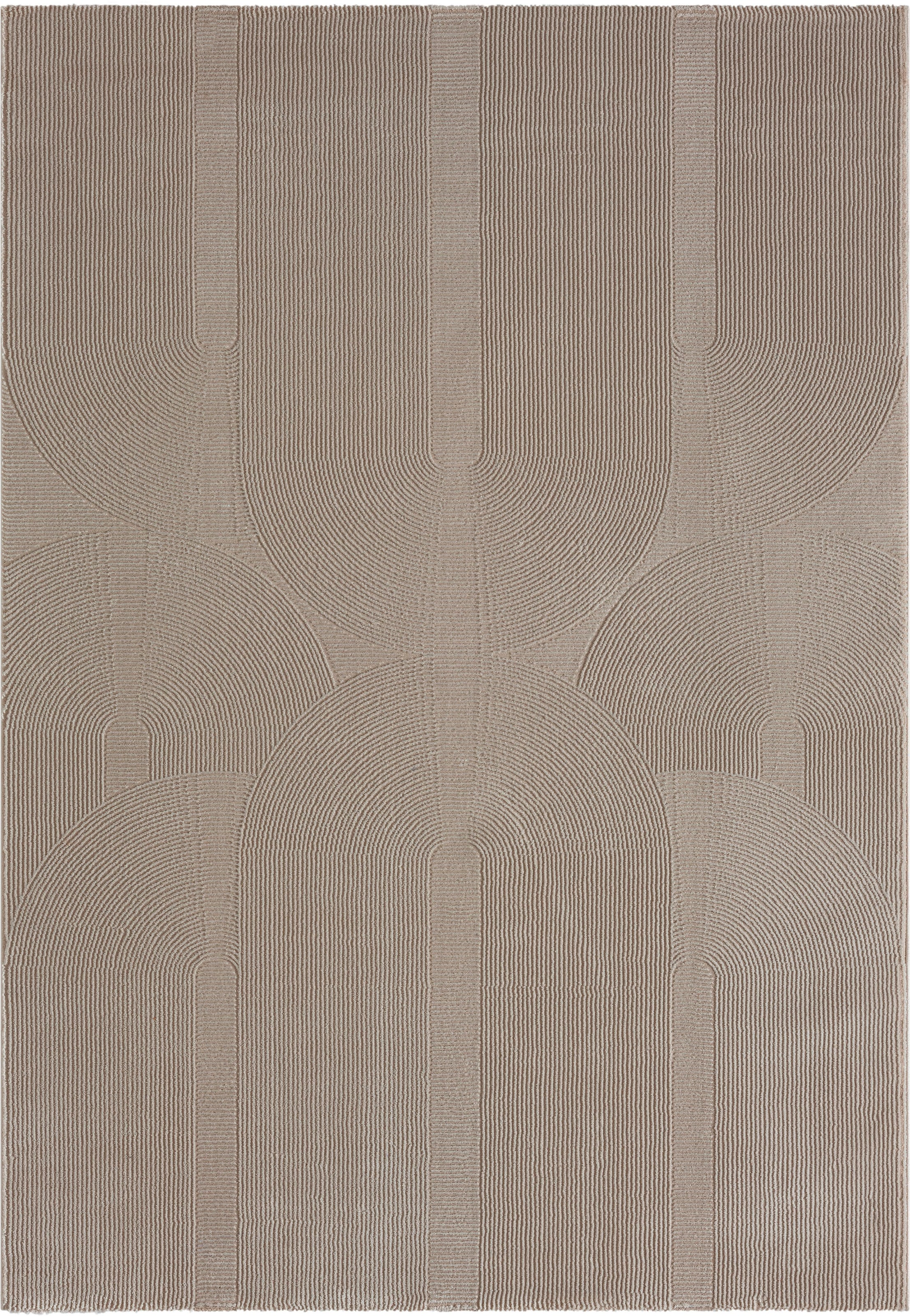 merinos Teppich »Sign 1904«, rechteckig, 12 mm Höhe, Hoch Tief Struktur, Geometrisch, 100% recyceltem Polyester, Wohnzimmer