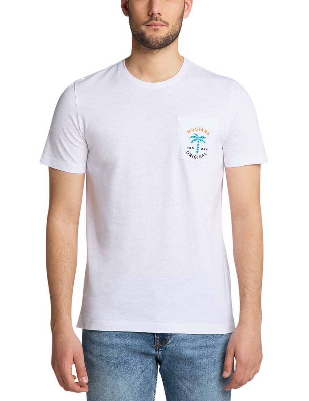 Image of MUSTANG T-Shirt »Alex C Pocket«, Brusttasche mit Label-Stitching bei Ackermann Versand Schweiz