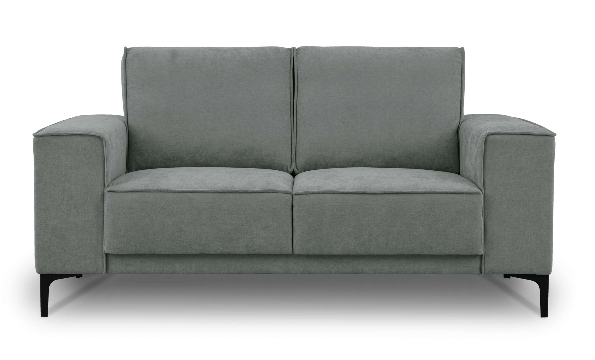 Places of Style 2-Sitzer »Kompaktsofa Oland, Struktur, Flachgewebe, Luxus-Microfaser, Boucle«, 164 cm, Wellenunterfederung, Skandi-Design, Metallfüsse