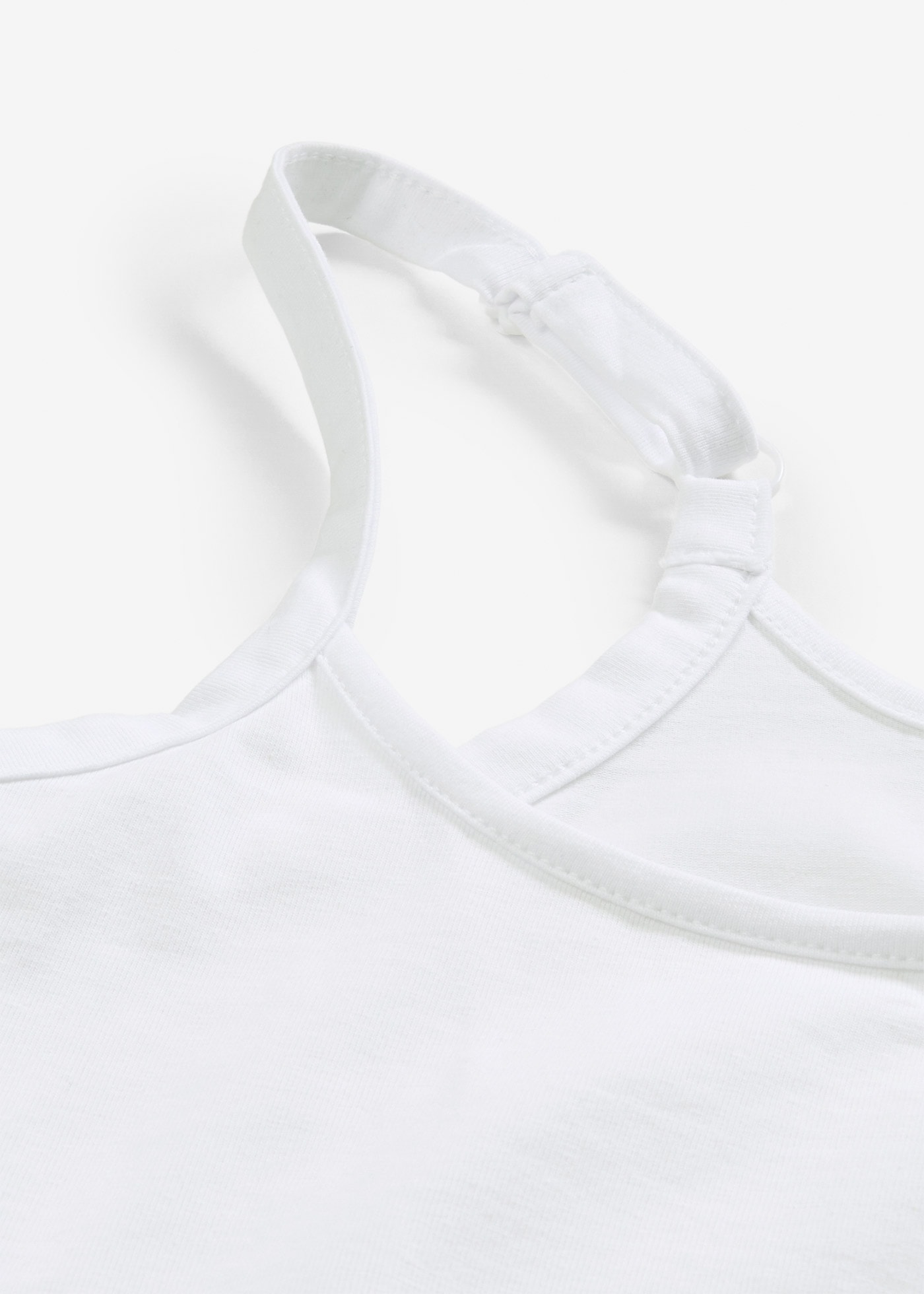 bonprix Haut de chemise Packung, 2 Slim fit, ohne Ärmel, langer Schnitt, aus Baumwolle mit Elasthan