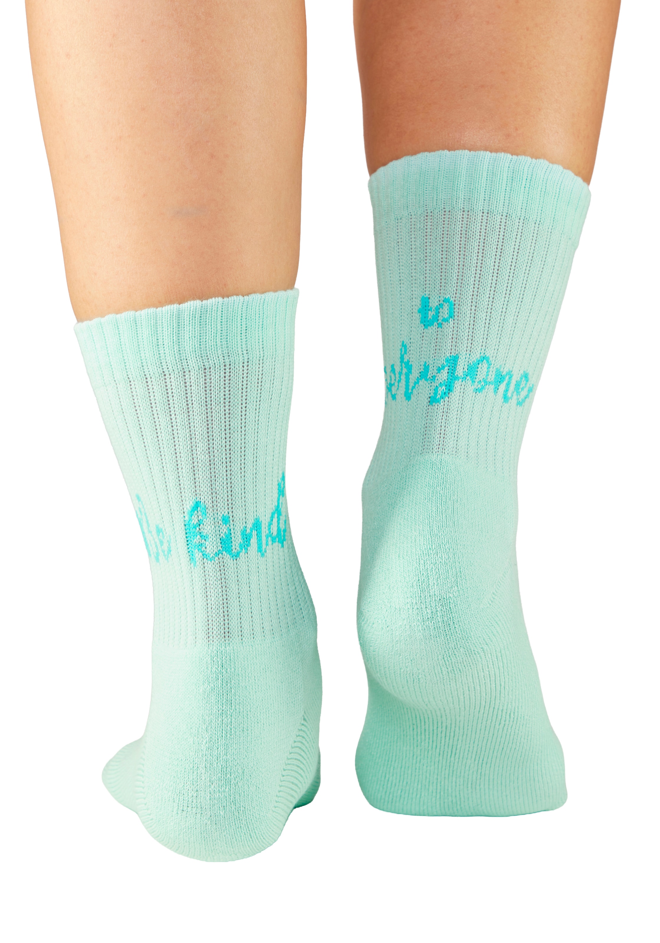 H.I.S Tennissocken »Damen Sportsocken daily socks« Packung, 7 Paar tlg. mit Fussfrottee und ansprechenden Schriftzügen
