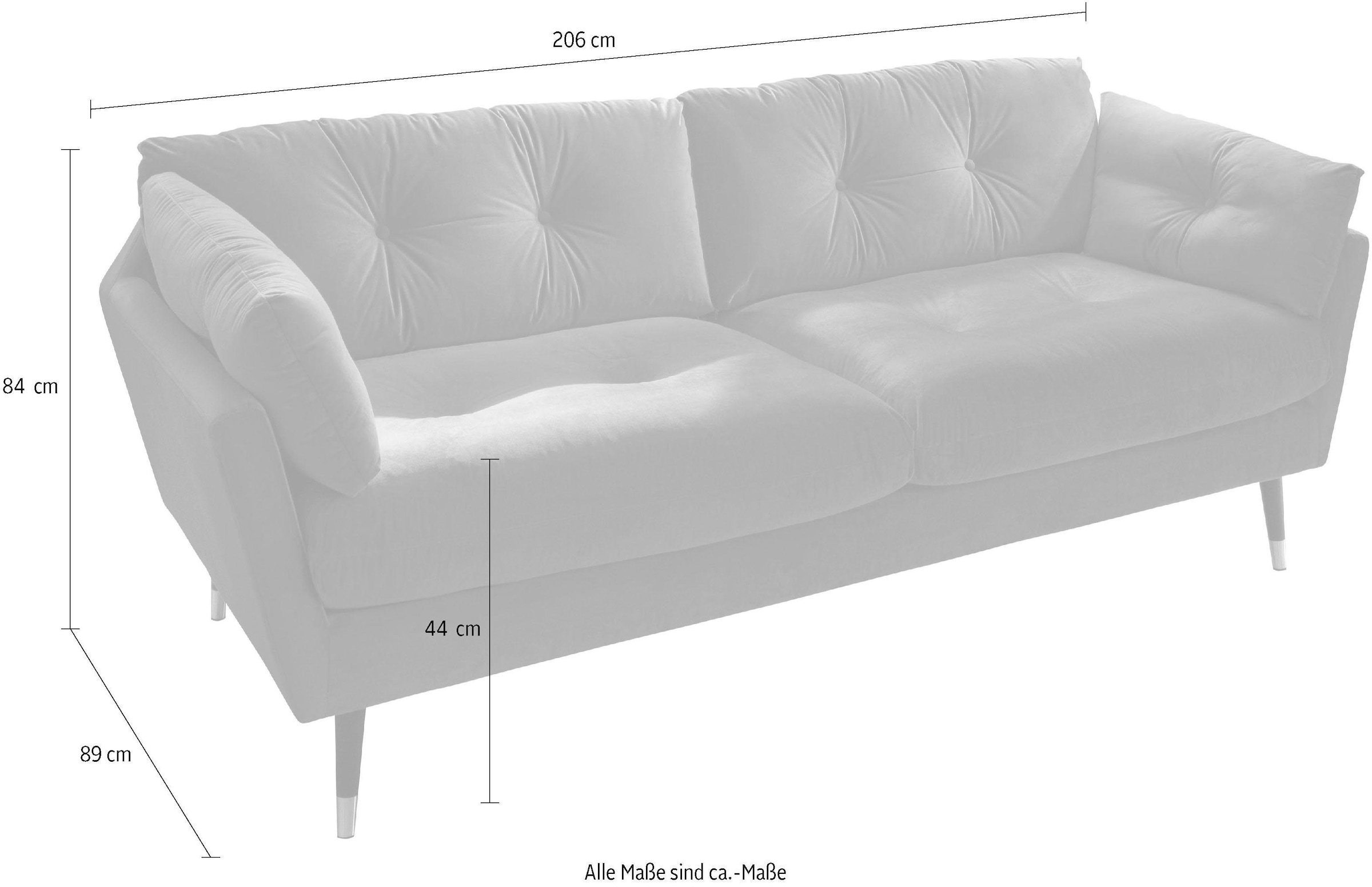 Trends by HG 2,5-Sitzer »Japan«, mit Fuss in Holz-Metallkombination, frei im Raum stellbar