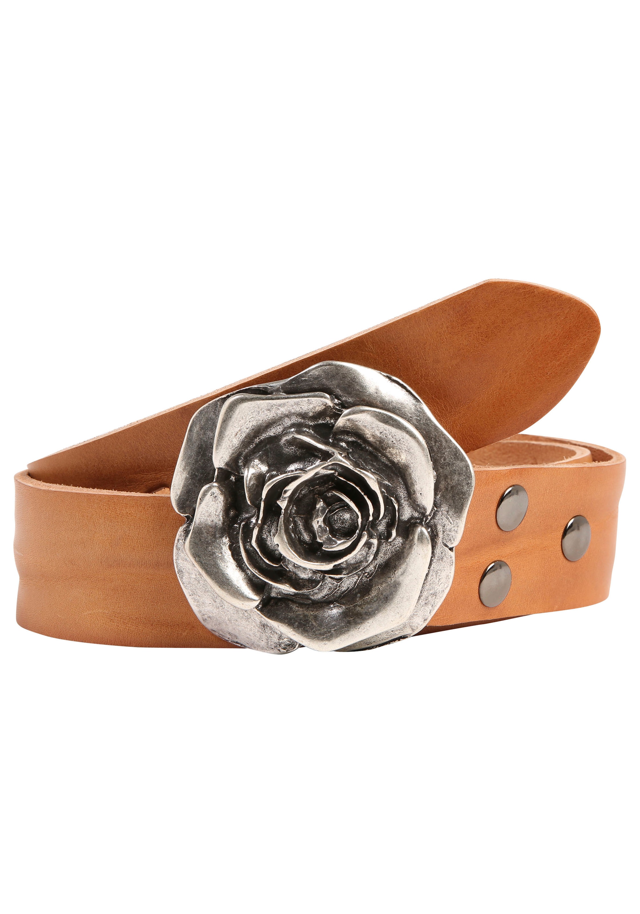 Image of Rettungsring Gürtel Ledergürtel mit austauschbarer Schliesse "Rose"