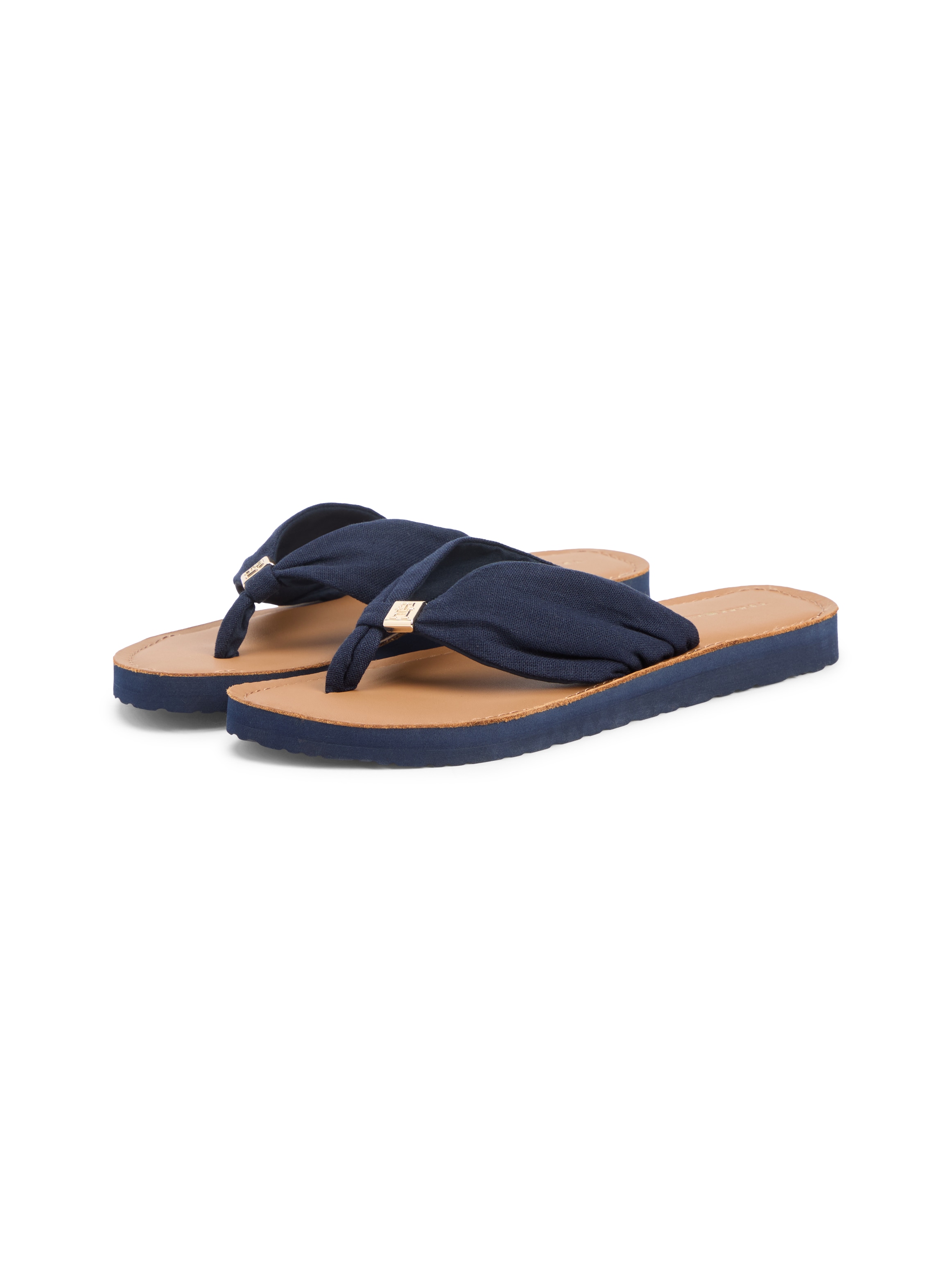 Image of Tommy Hilfiger Zehentrenner "TH LTR FOOTBED SUMMER SANDAL" Sommerschuh, Strandschuh, Dianette, Flat mit Logoemblem