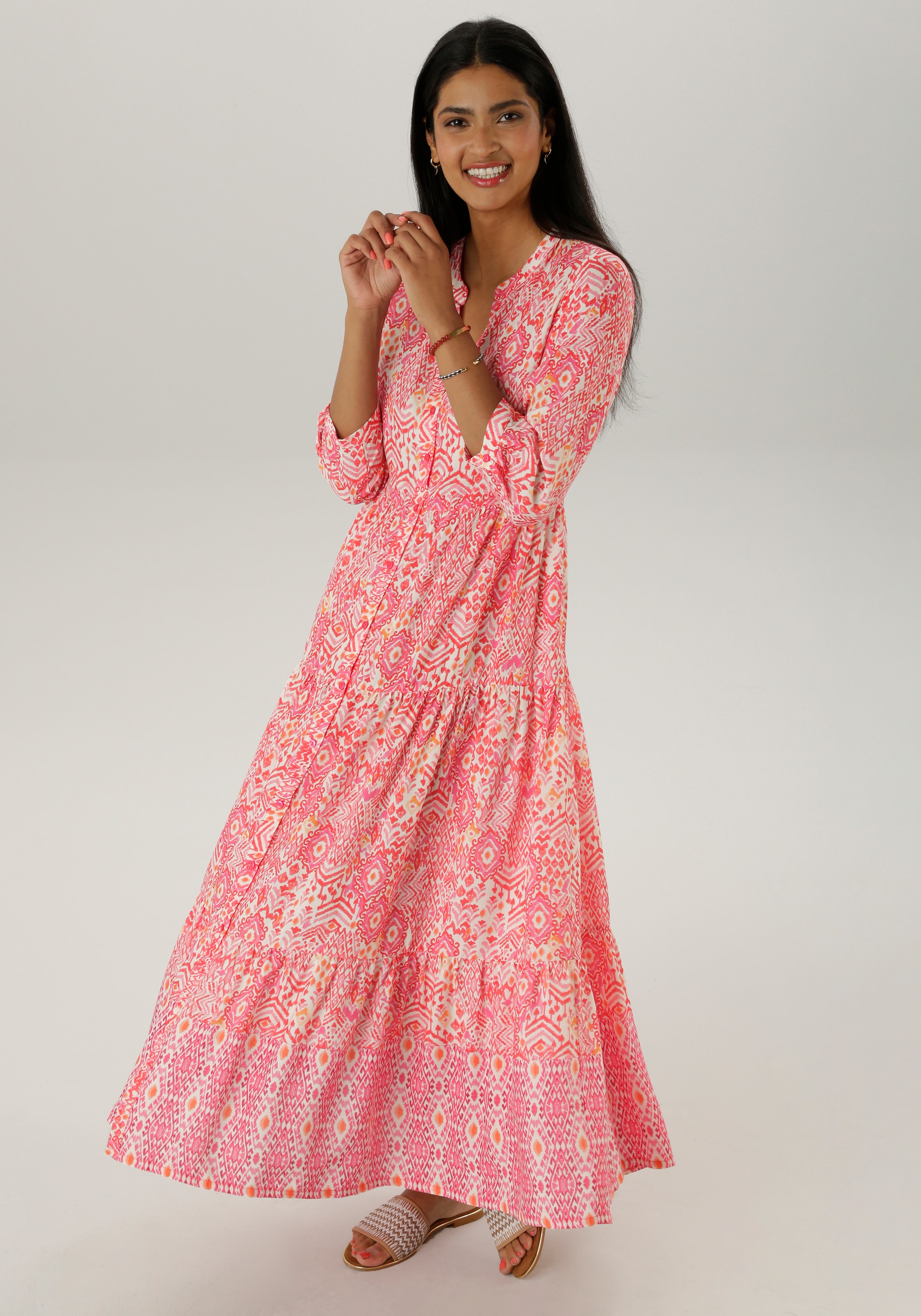 Image of Aniston SELECTED Maxikleid mit frisch sommerlicher Ethno-Musterung