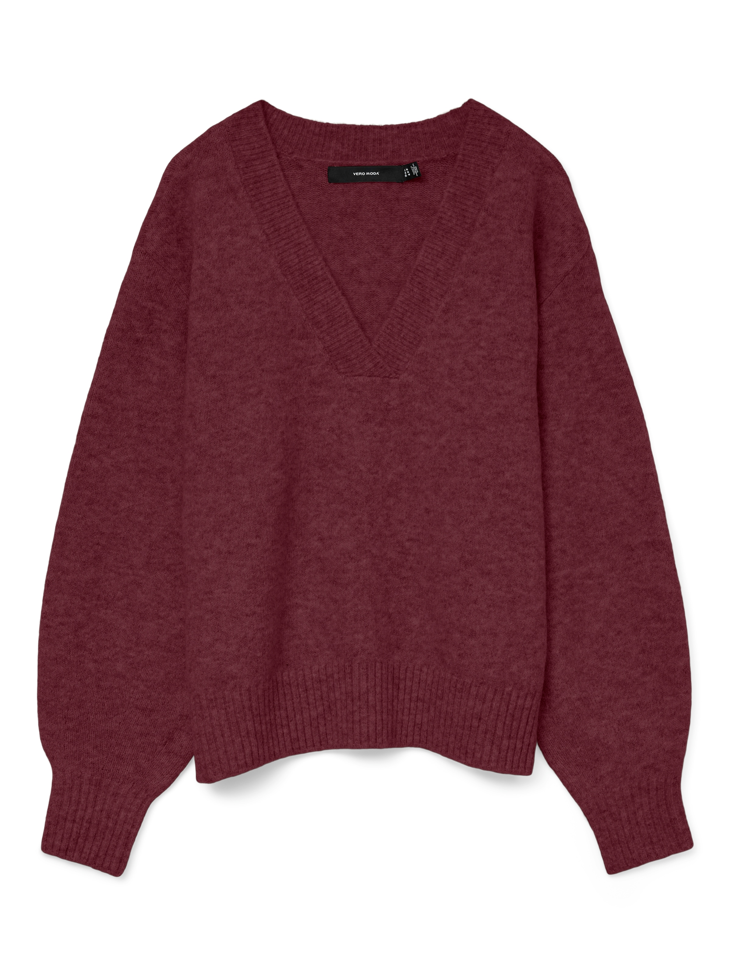 Vero Moda V-Ausschnitt-Pullover »VMBOOM LS V-NECK PULLOVER NOOS« Materialmix, mit Wolle und Stretch