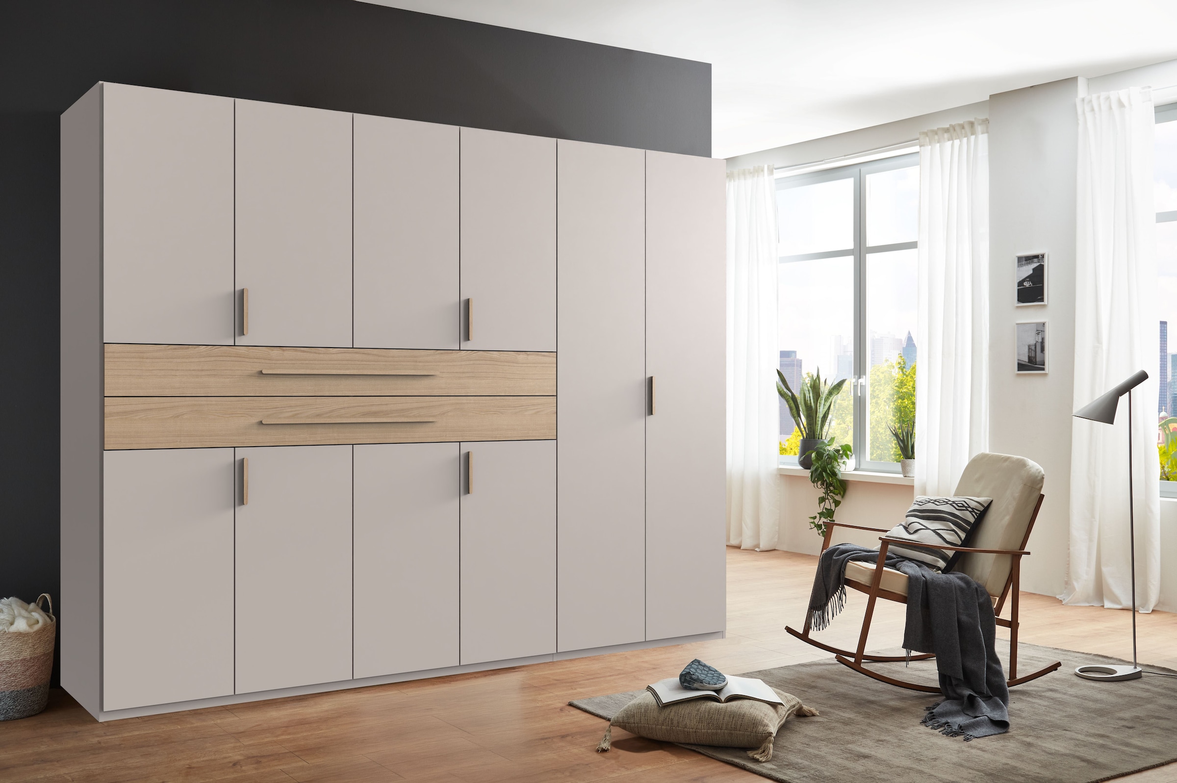 Wimex Armoire à portes battantes »Digit Kleiderschrank wahlweise mit oder ohne Spiegel« Schlafzimmer Schrank Bestseller im modernem Design,  erhältlich in den Breiten 225cm oder 270cm (mit 8 oder 10 Türen)