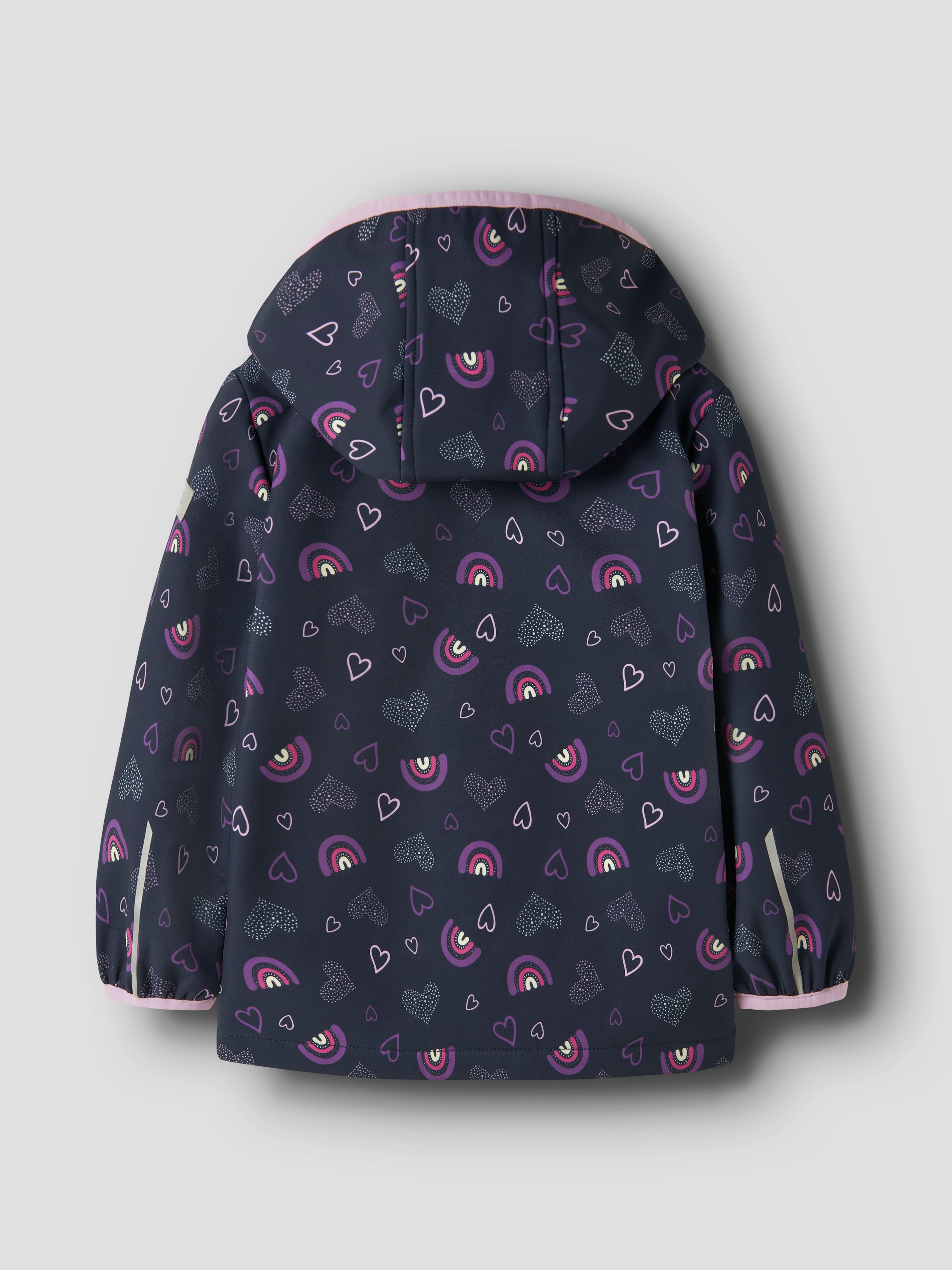 Name It Veste softshell »NMFMALTA05 SOFTSHELL JACKET AOP FO1« avec capuche Mélange de matières, imperméable, coupe-vent
