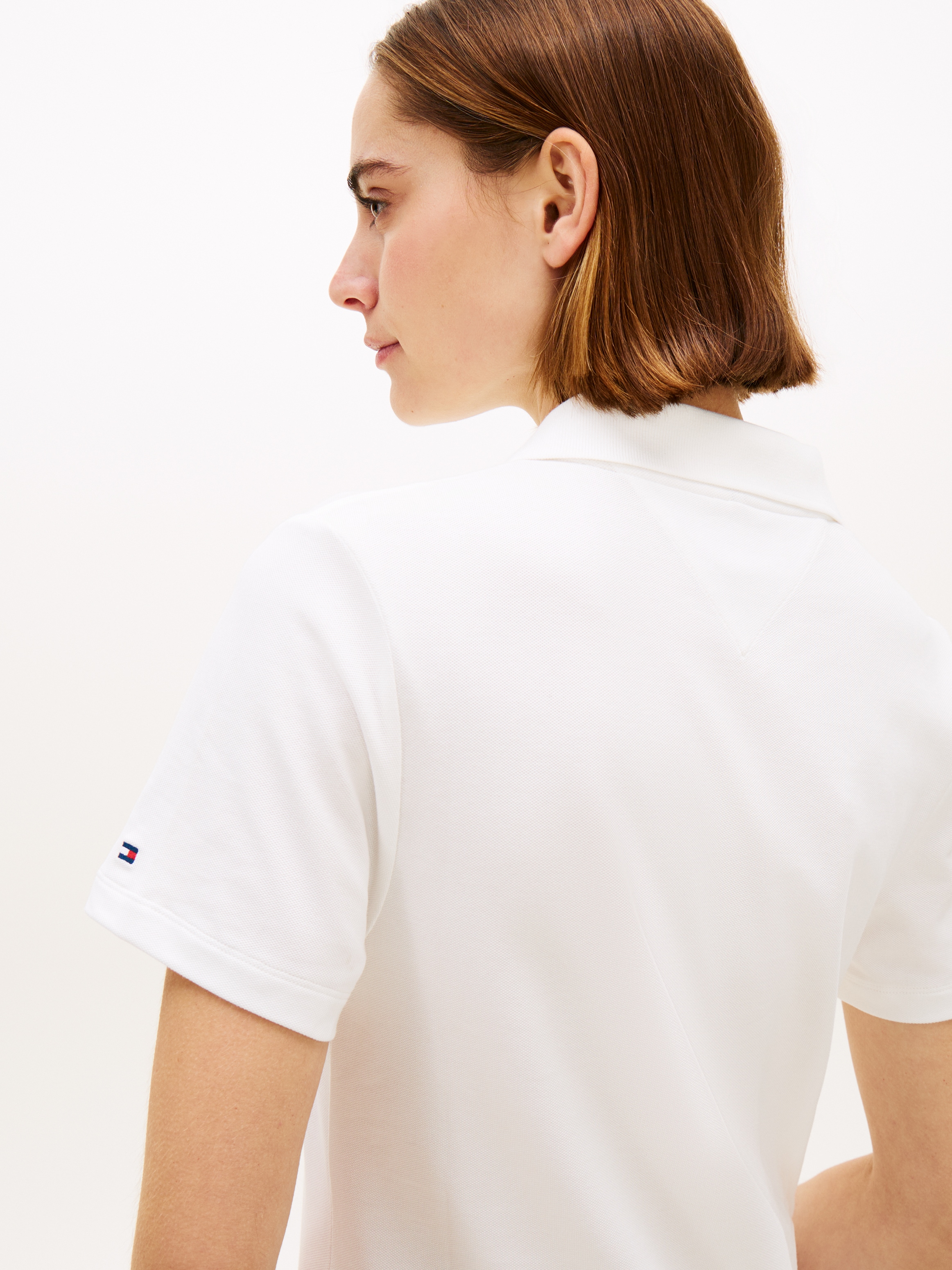 Tommy Hilfiger Polokleid »TH SCRIPT OPEN-NK POLO DRS« mit Knopfleiste