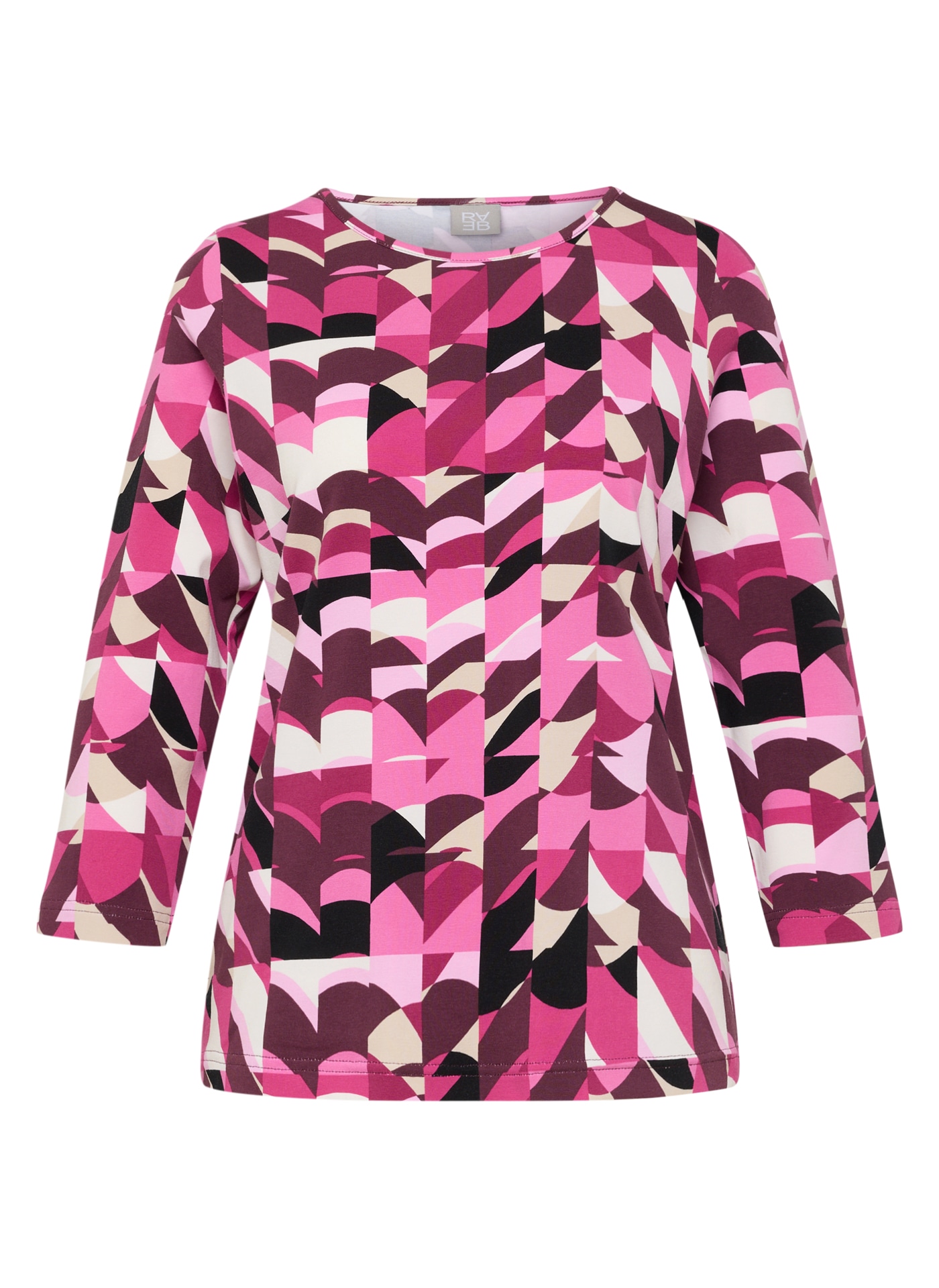 Rabe T-shirt à manches 3/4 , Sommershirt mit grafischem Muster
