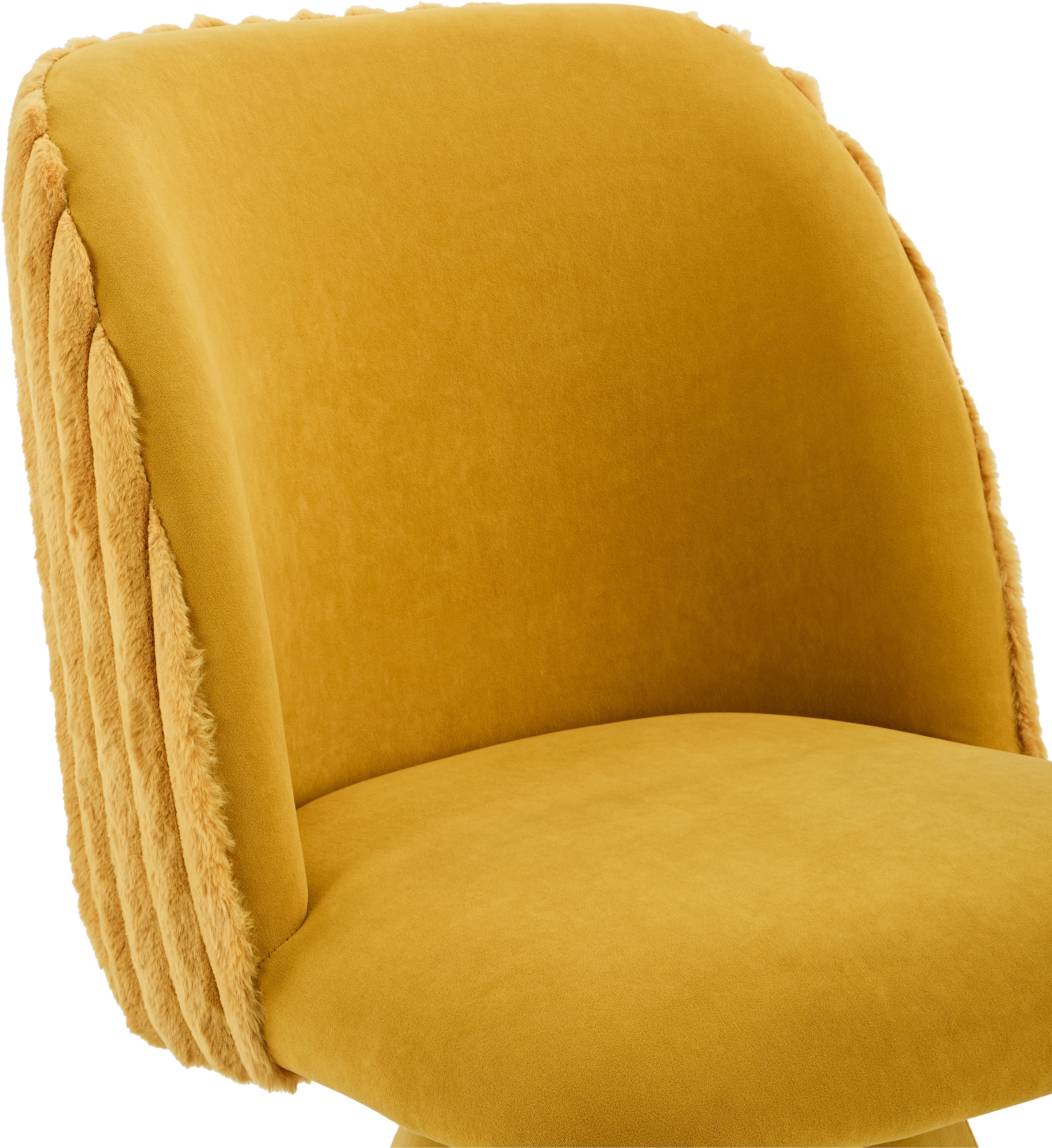 HELA Drehstuhl »BARI I« (Set) 1 Stk.360° drehbar, Polsterfuss, Materialkombi, Aussen Felloptik Innen Velvet