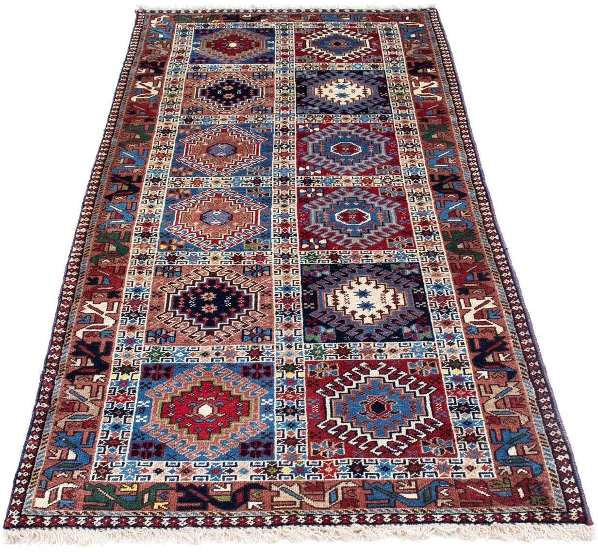 Image of morgenland Hochflor-Läufer »Yalameh Medaillon Rosso 197 x 82 cm«, rechteckig, 1 mm Höhe, Handgeknüpft bei Ackermann Versand Schweiz