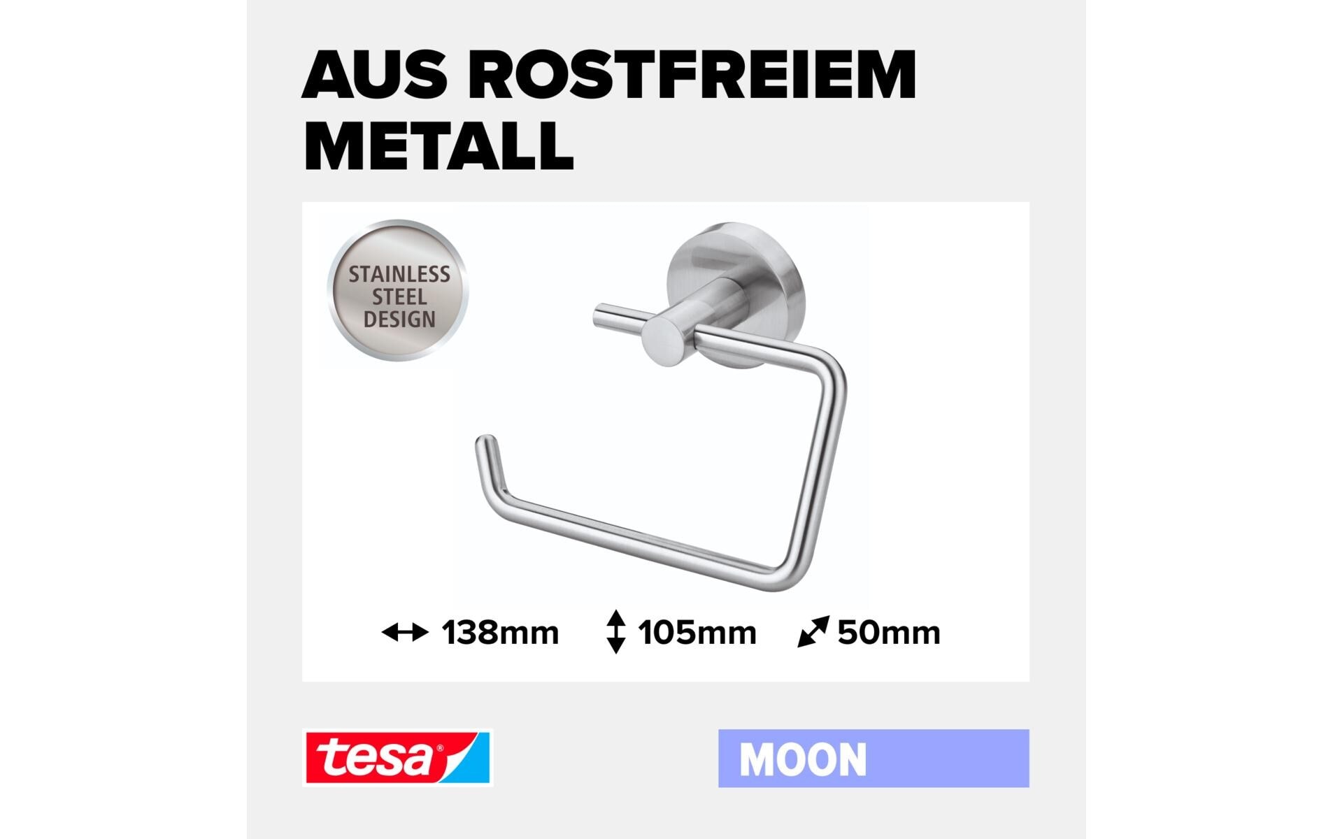 tesa Toilettenpapierhalter »Moon«
