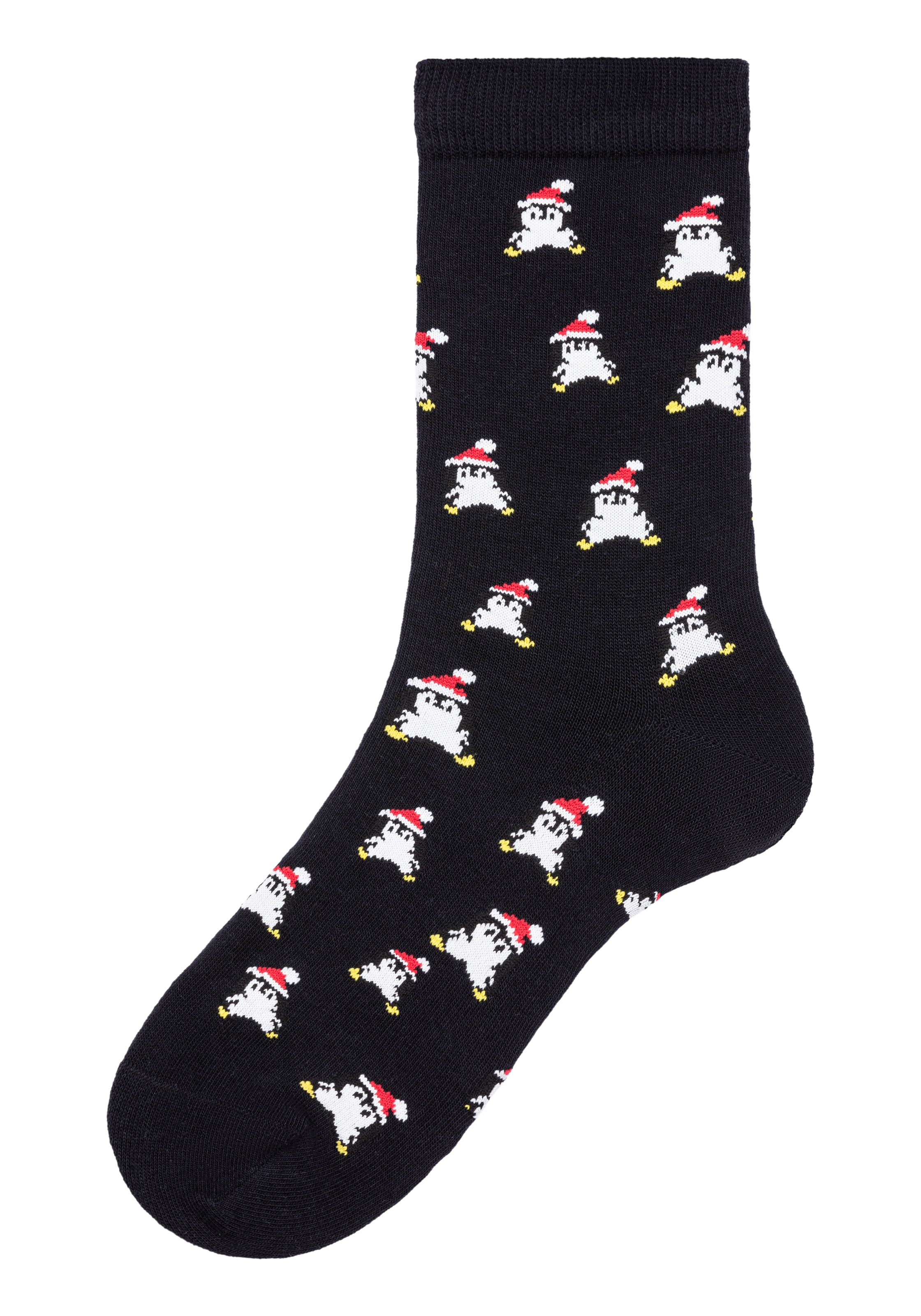 H.I.S Chaussettes basiques Paquet, 3 cuis tlg. Noël, avec motifs de Noël