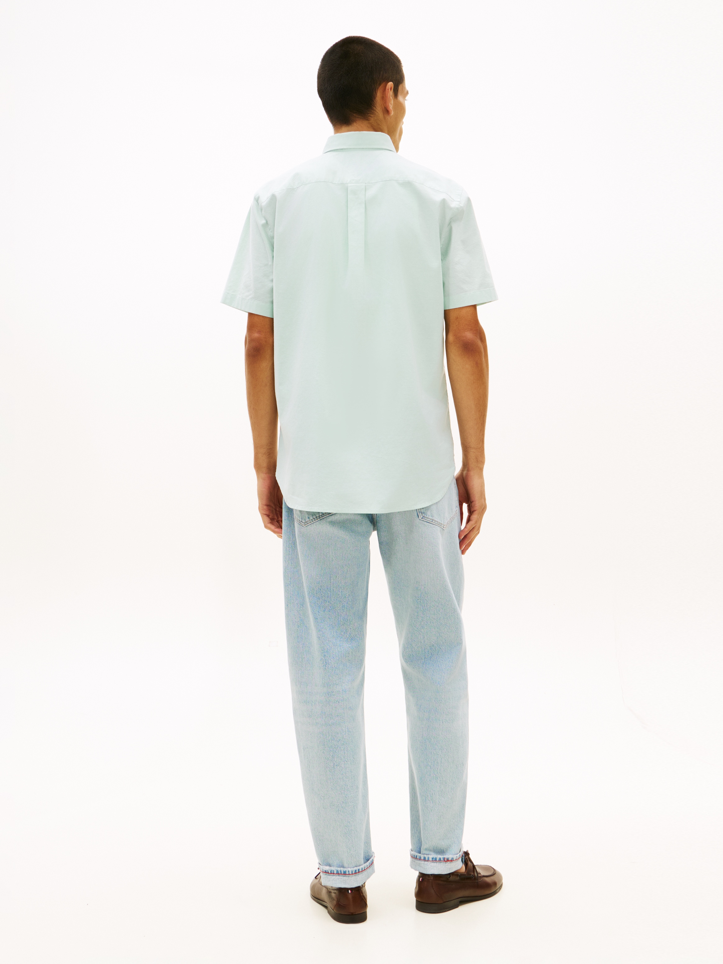 Tommy Hilfiger Chemise à manches courtes »LIGHT OXFORD SOLID« coupe régulière, col boutonné