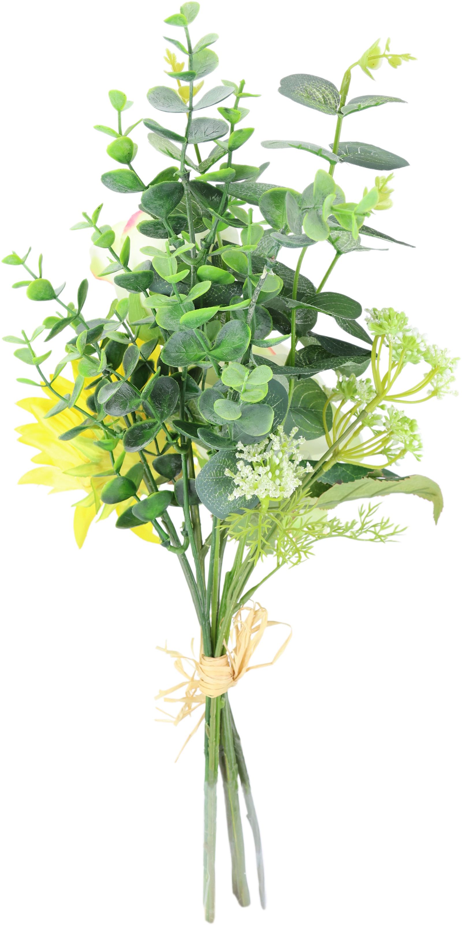 I.GE.A. Kunstblume »Bouquet Rosen/Sonnenblume«, Künstlicher Strauss Blume Blumenbouquet Blumenstrauss Rosenstrauss
