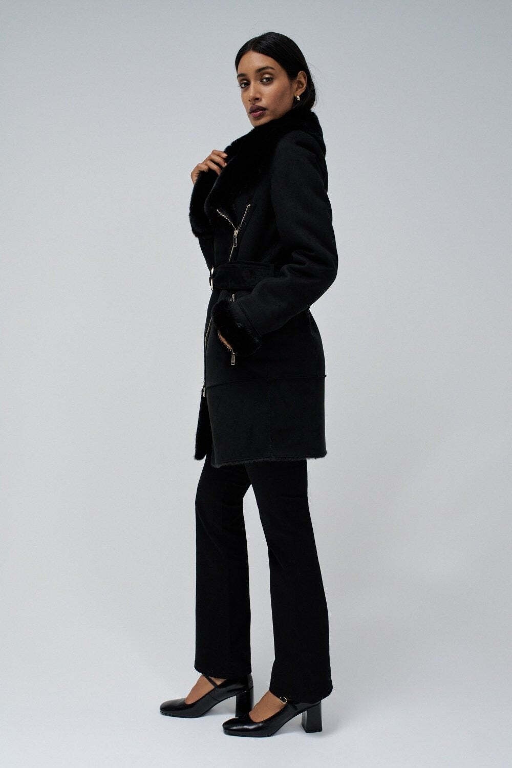 Salsa Winterjacke »Salsa Jeans Wintermantel Long Shearling Coat«