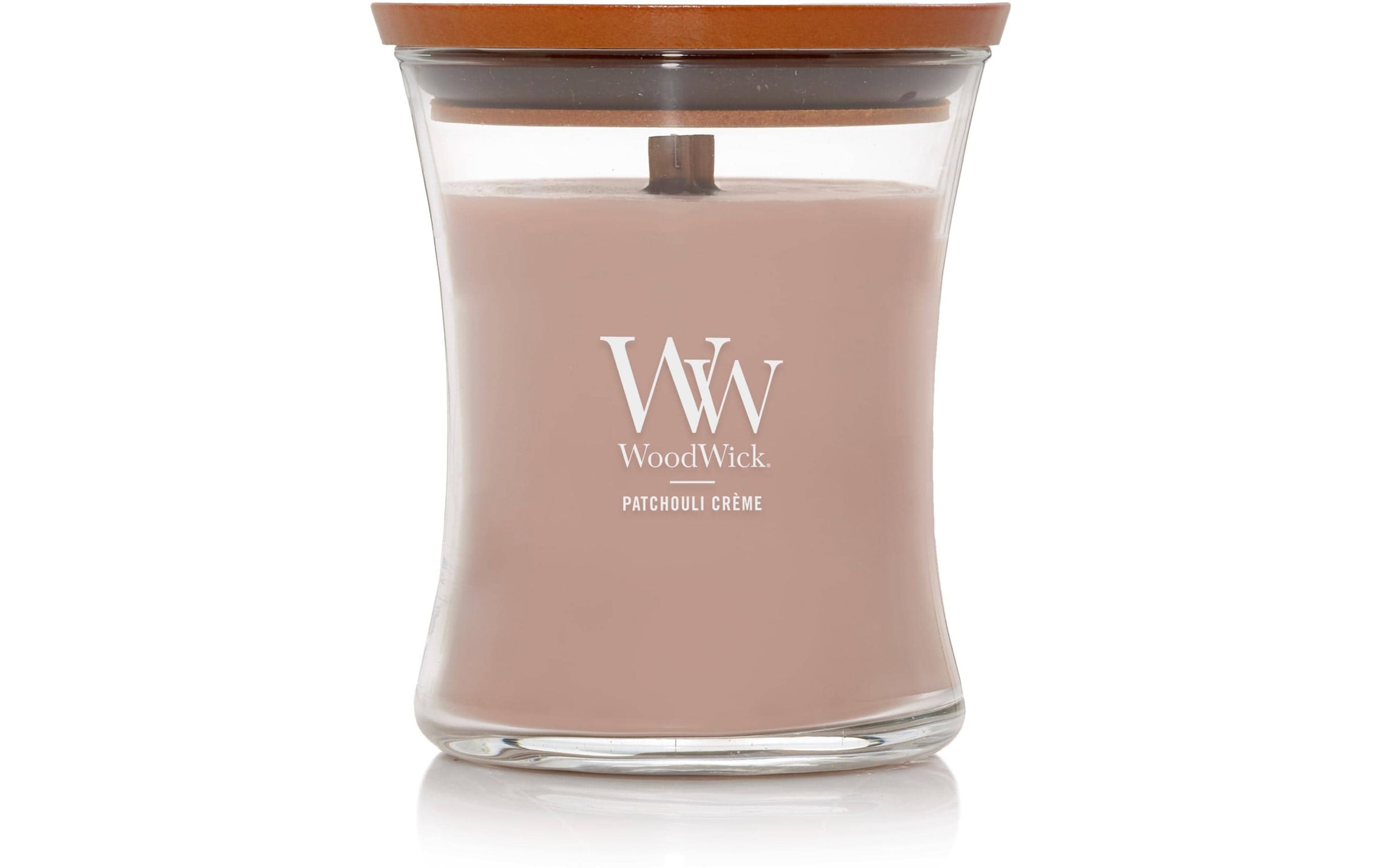 Woodwick Duftkerze »Patchouli Crème Medium Jar«