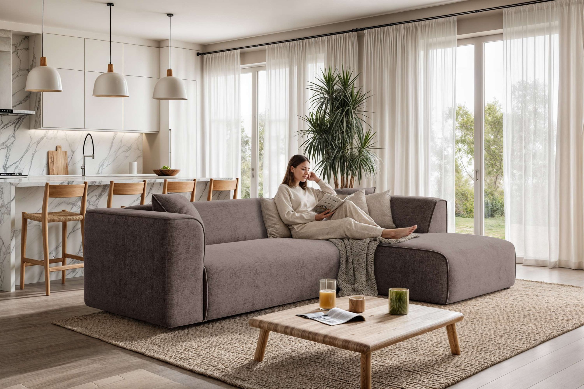 Image of GOODproduct Ecksofa "Merid L-Form, Sofa-Fix, B: 254 cm - OTTO. Verlässliche Qualität." Ottomane rechts/links, belastbar bis 460kg, nicht modulare Sofa
