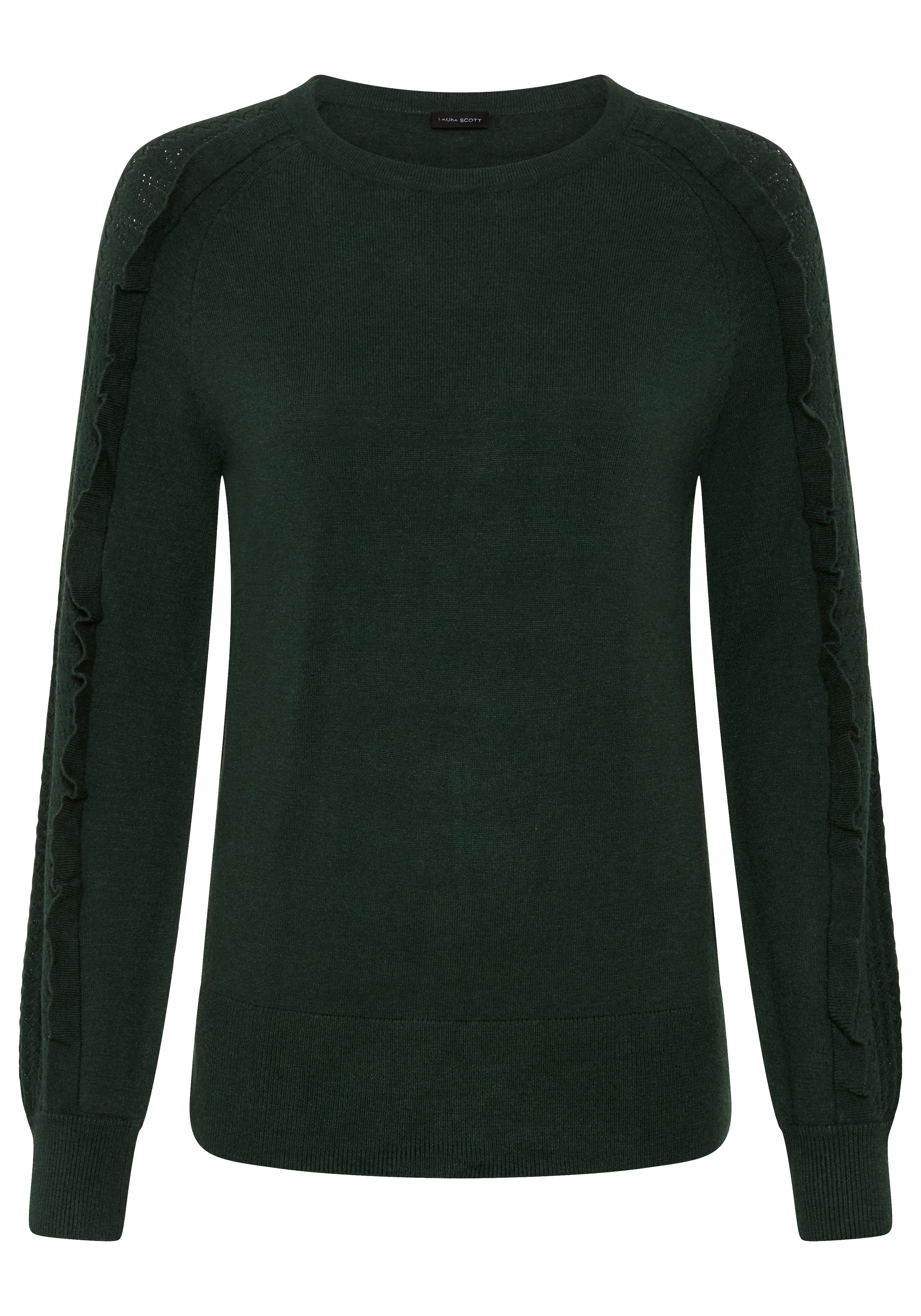 Laura Scott Pull en tricot »mit femininem Ajourstrickmuster« avec coupe évasée