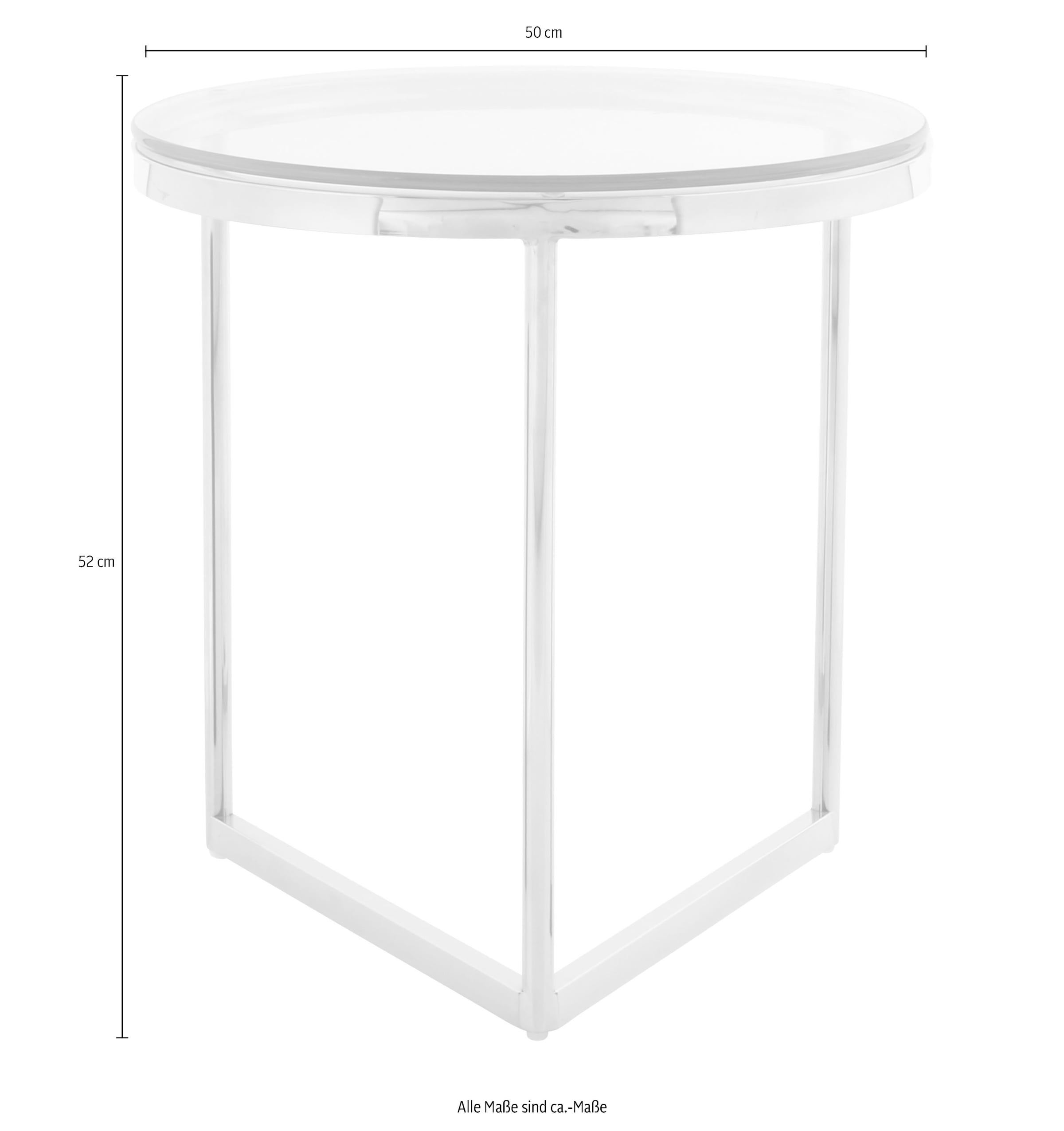 Kayoom Beistelltisch »Wynona 225, in stilvollem Design,mit dreieckiger Grundform«, (1 St.), Glamouröses Design, hochwertige Verarbeitung, Hingucker-Gestell