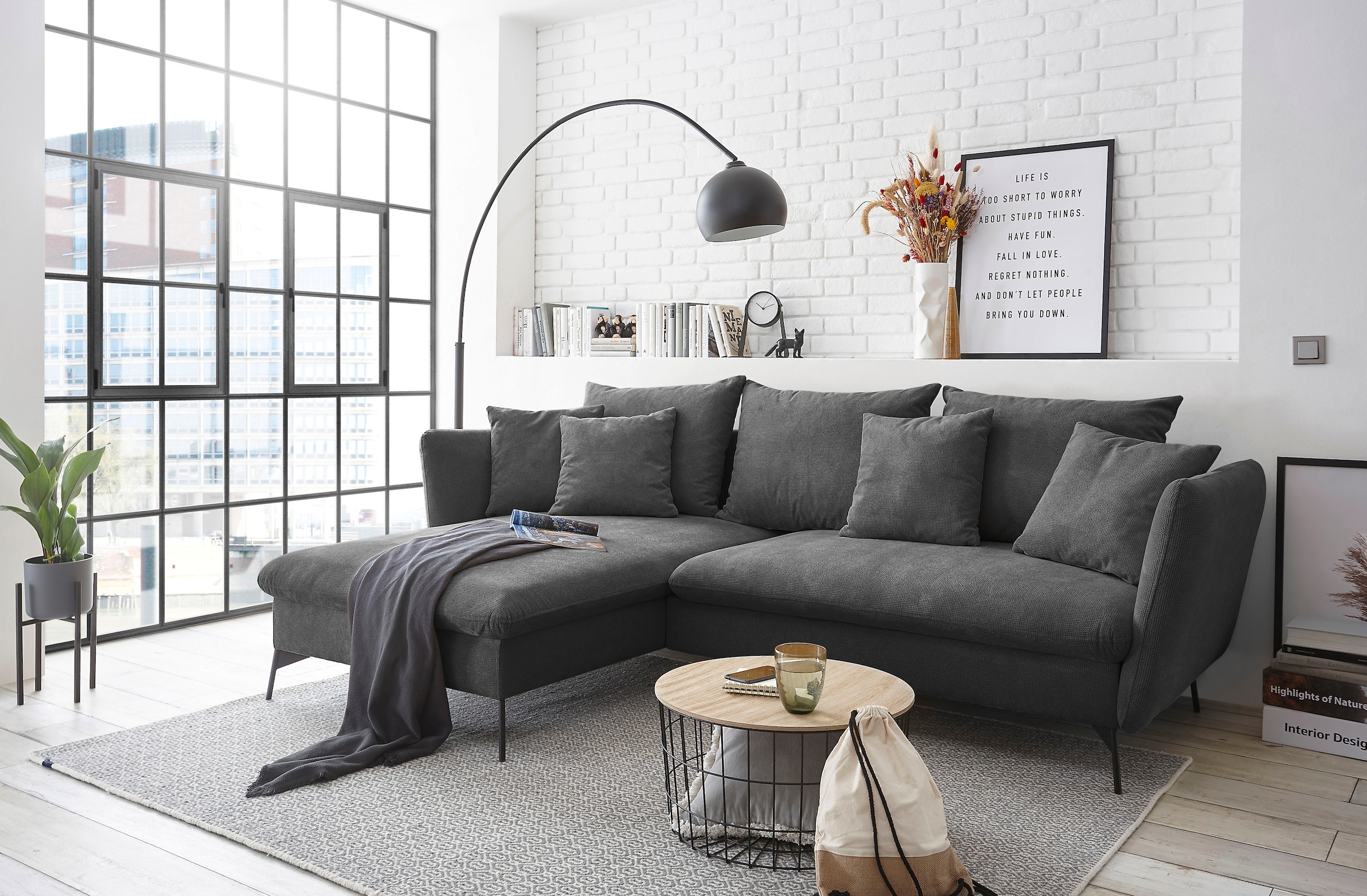 andas Ecksofa »LIVORNO,258 cm, L-Form,«