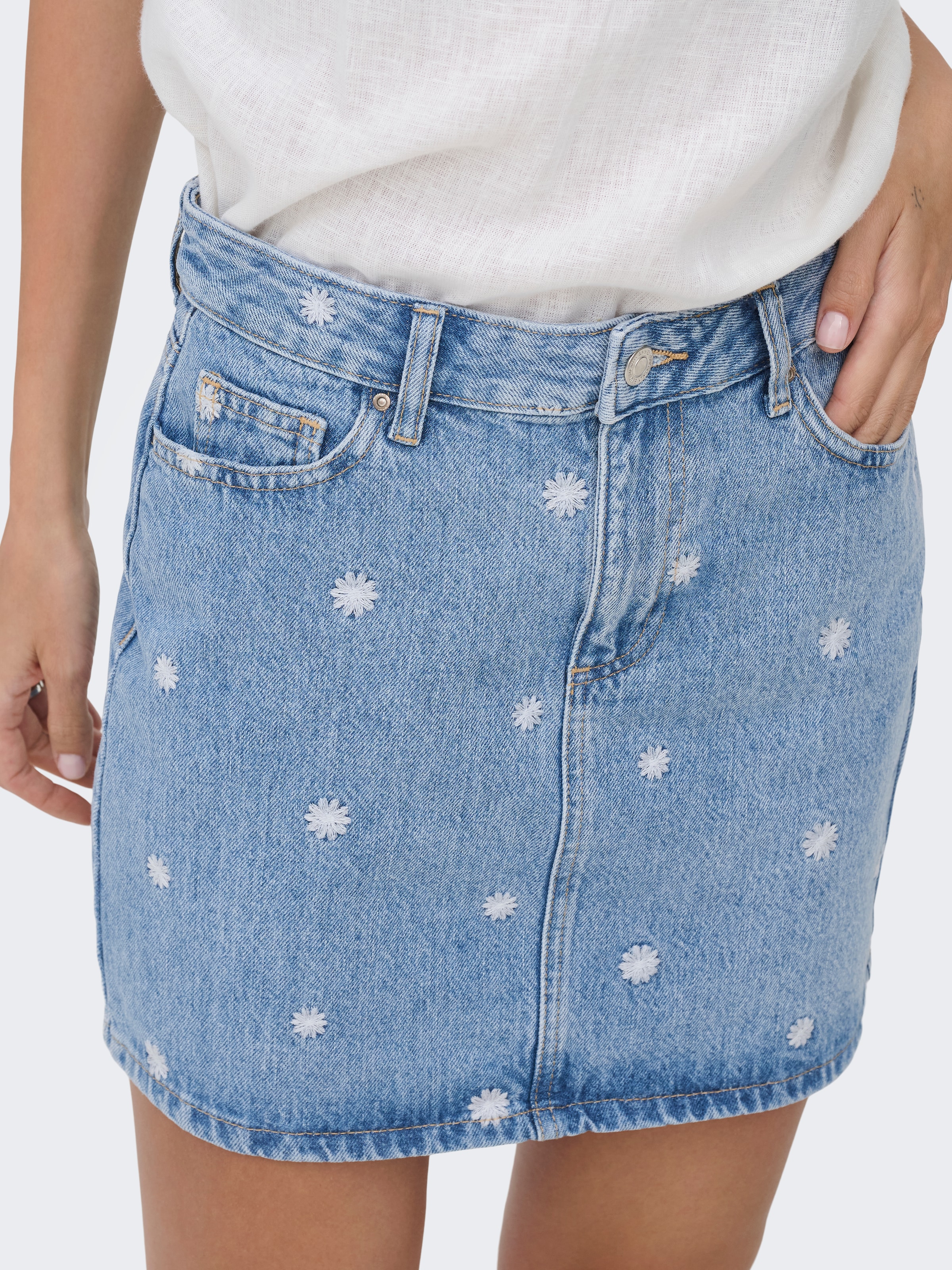 ONLY Jeansrock »ONLSTELLA DAISY SHORT SKIRT DNM AZG«