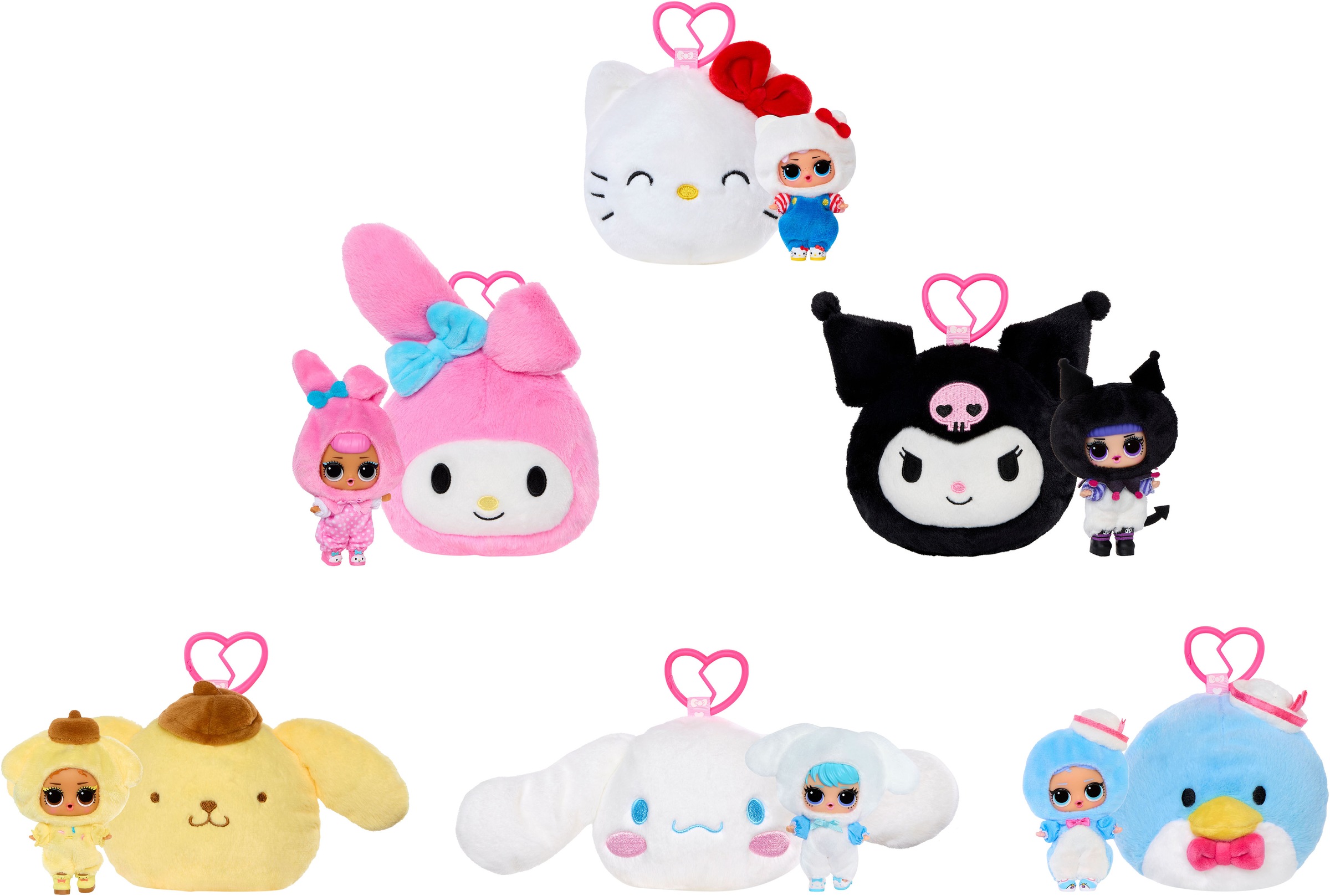 L.O.L. SURPRISE! Plüschanhänger »L.O.L. Surprise Loves Hello Kitty Reversible Plush Surprise Asst« Sortierte Lieferung - Abbildungen dienen als Beispiele!