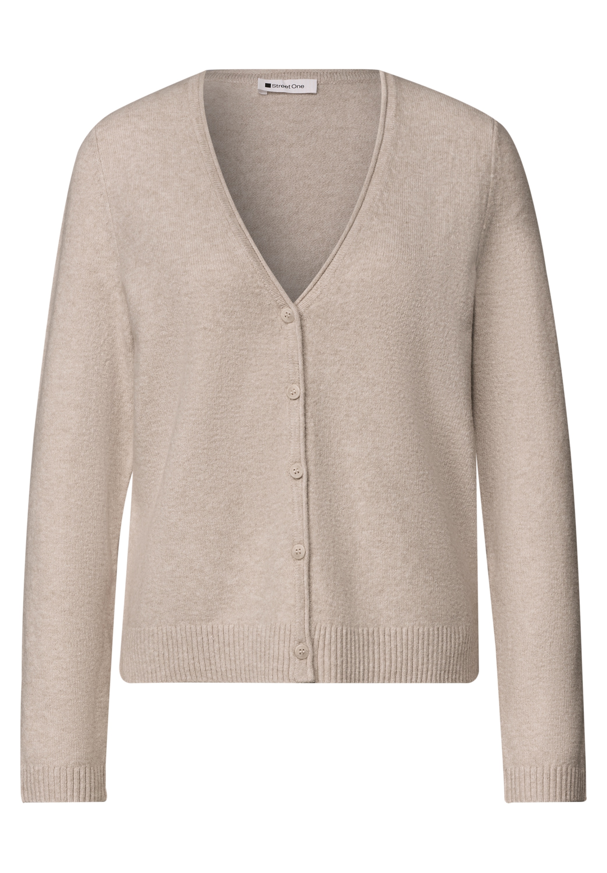 STREET ONE Cardigan mit V-Neck und Knopfleiste