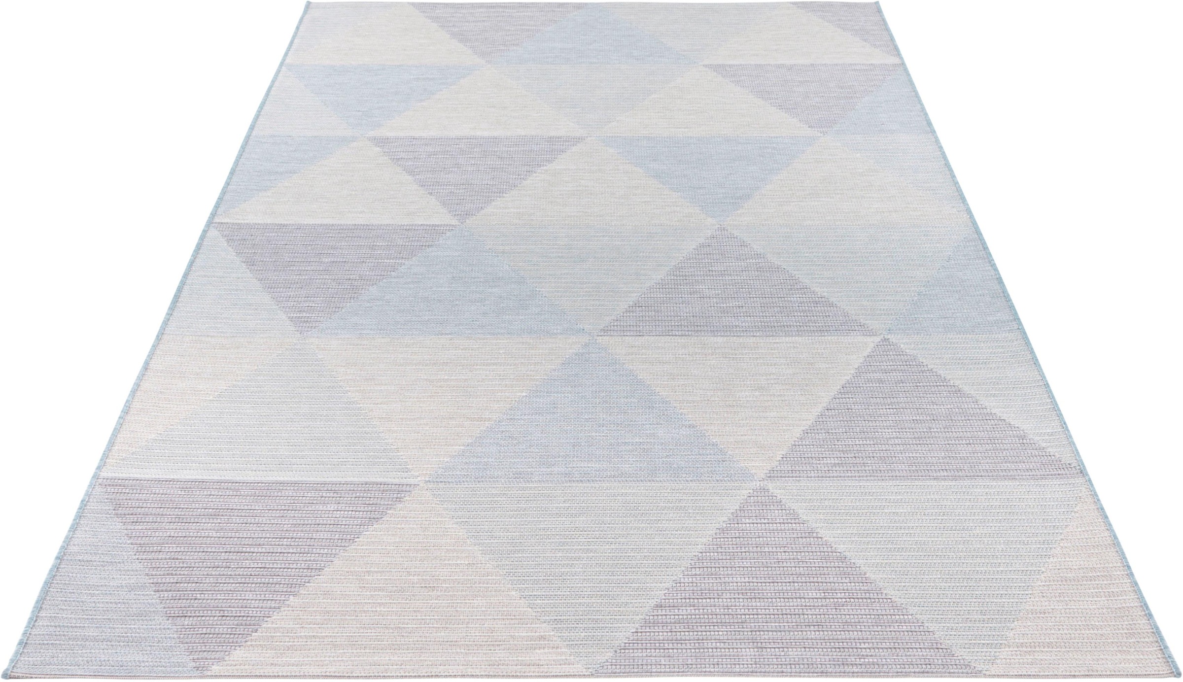 Image of ELLE DECORATION Teppich »Sevres«, rechteckig, 4 mm Höhe, Flachgewebe, In- und Outdoor geeignet, Geometrisches-Design, Dreiecke, Terrasse, Balkon, Wohnzimmer, Robust, Pflegeleicht bei Ackermann Versand Schweiz