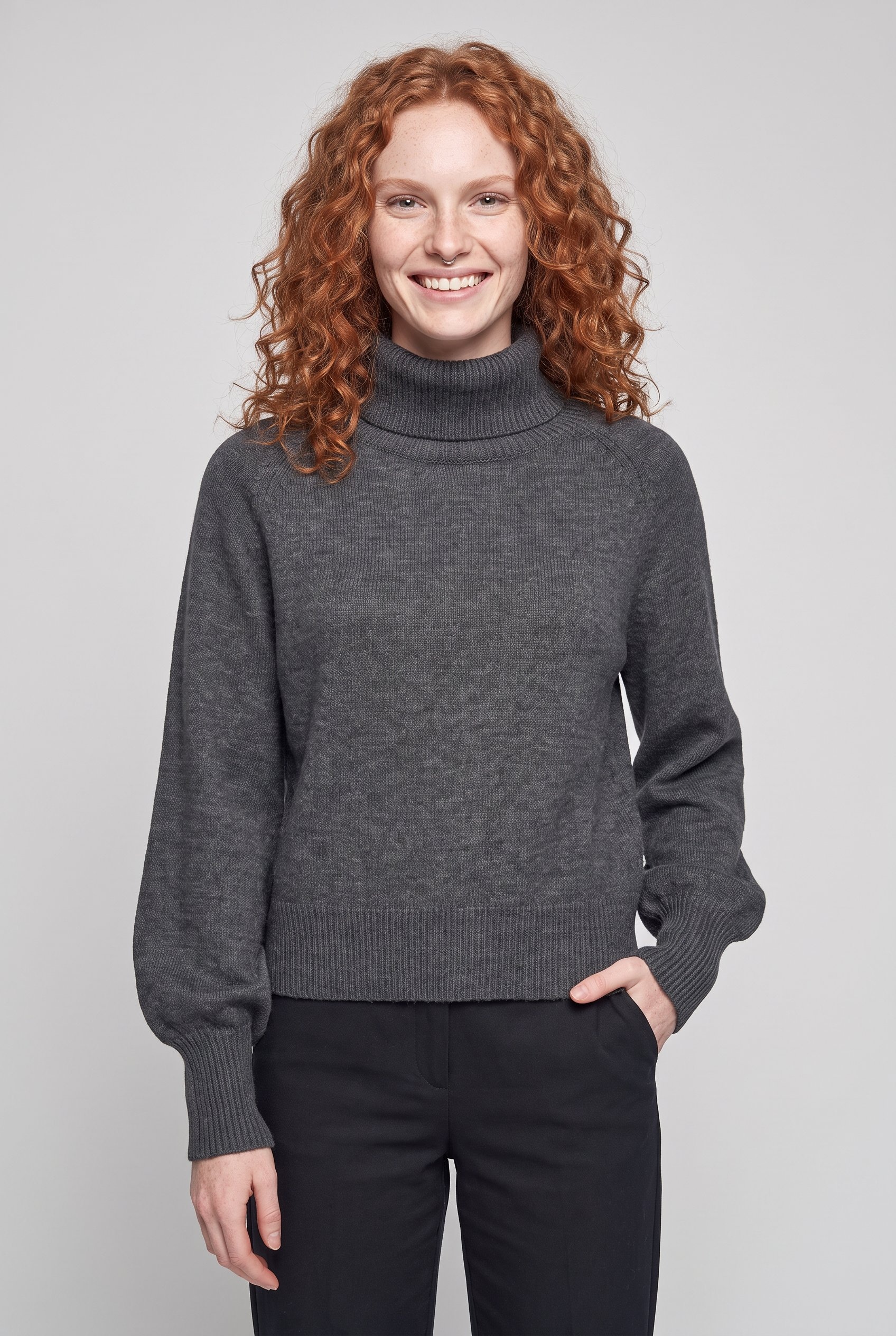ONLY Rollkragenpullover »ONLOLIVIA LS ROLL NECK CC KNT« Materialmix, regular fit