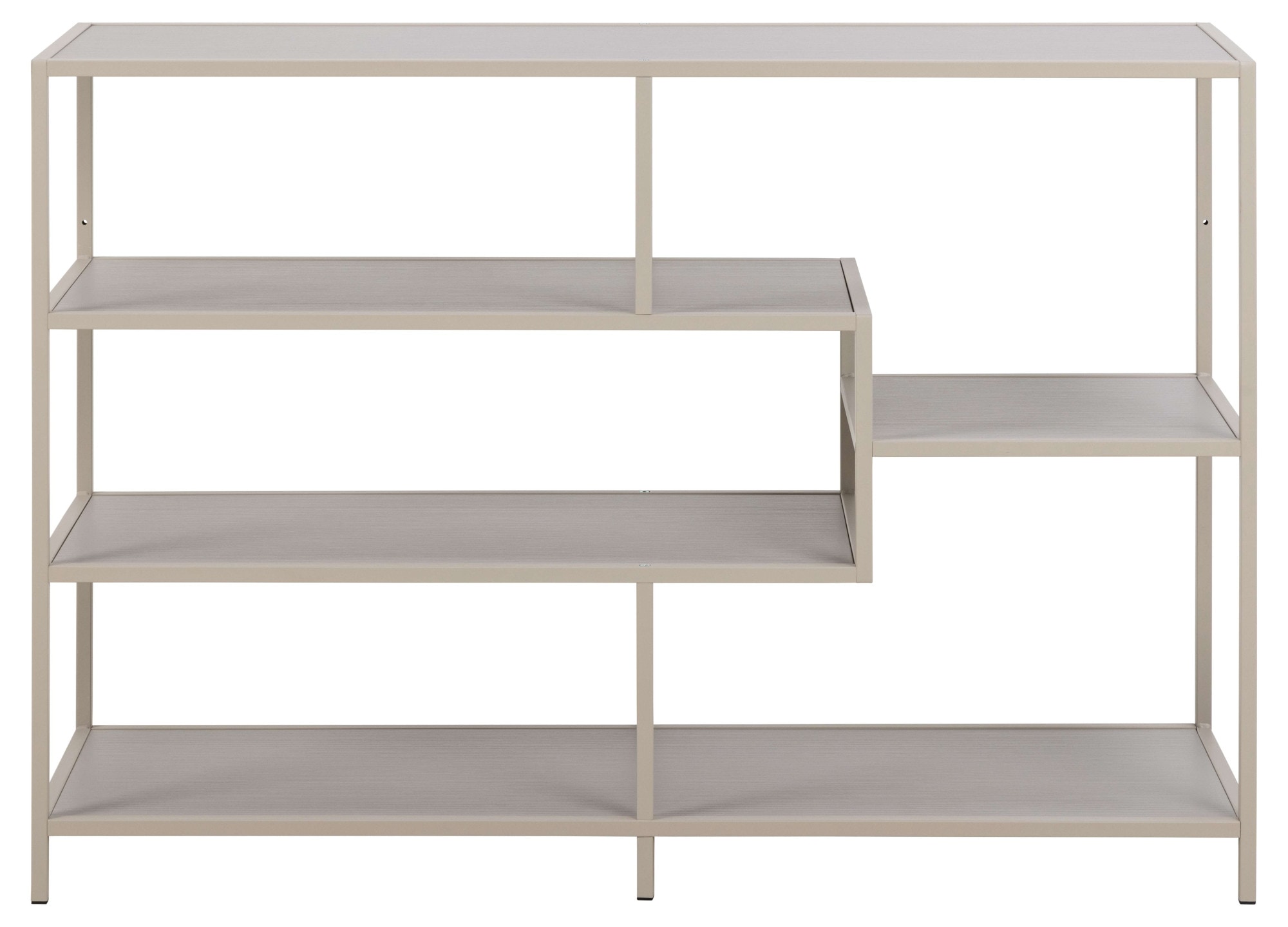ACTONA GROUP Bücherregal »Seaford - Mehrzweckregal & Raumteiler, modern, Metall« 114x35x78 cm,  Asymmetrisch, stabil & viel Stauraum, zeitloses Design, 6 Regalböden