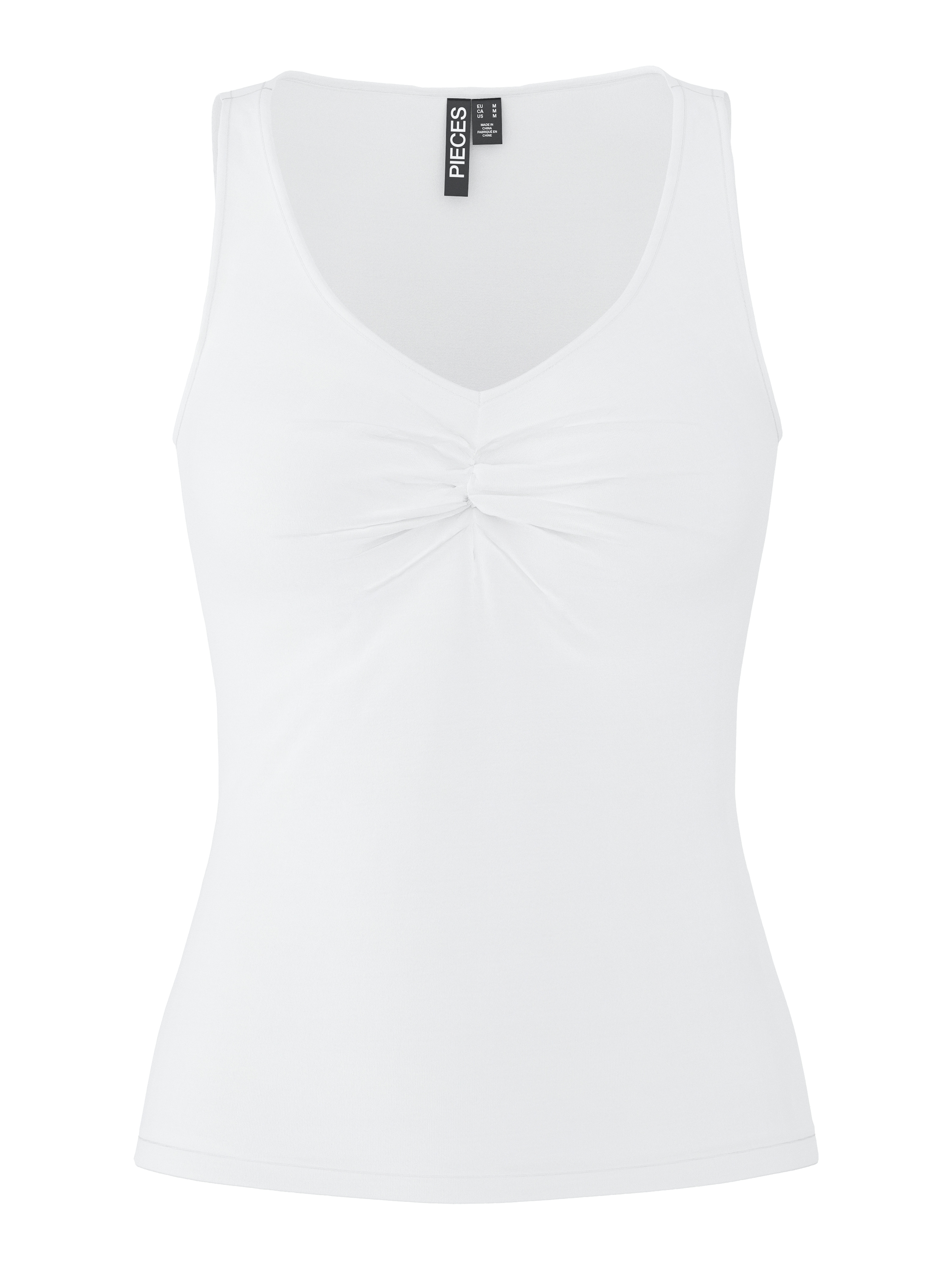 pieces T-shirt en V »PCMALIVA SL V-NECK TOP JRS NOOS BC« avec fronces au niveau de la poitrine